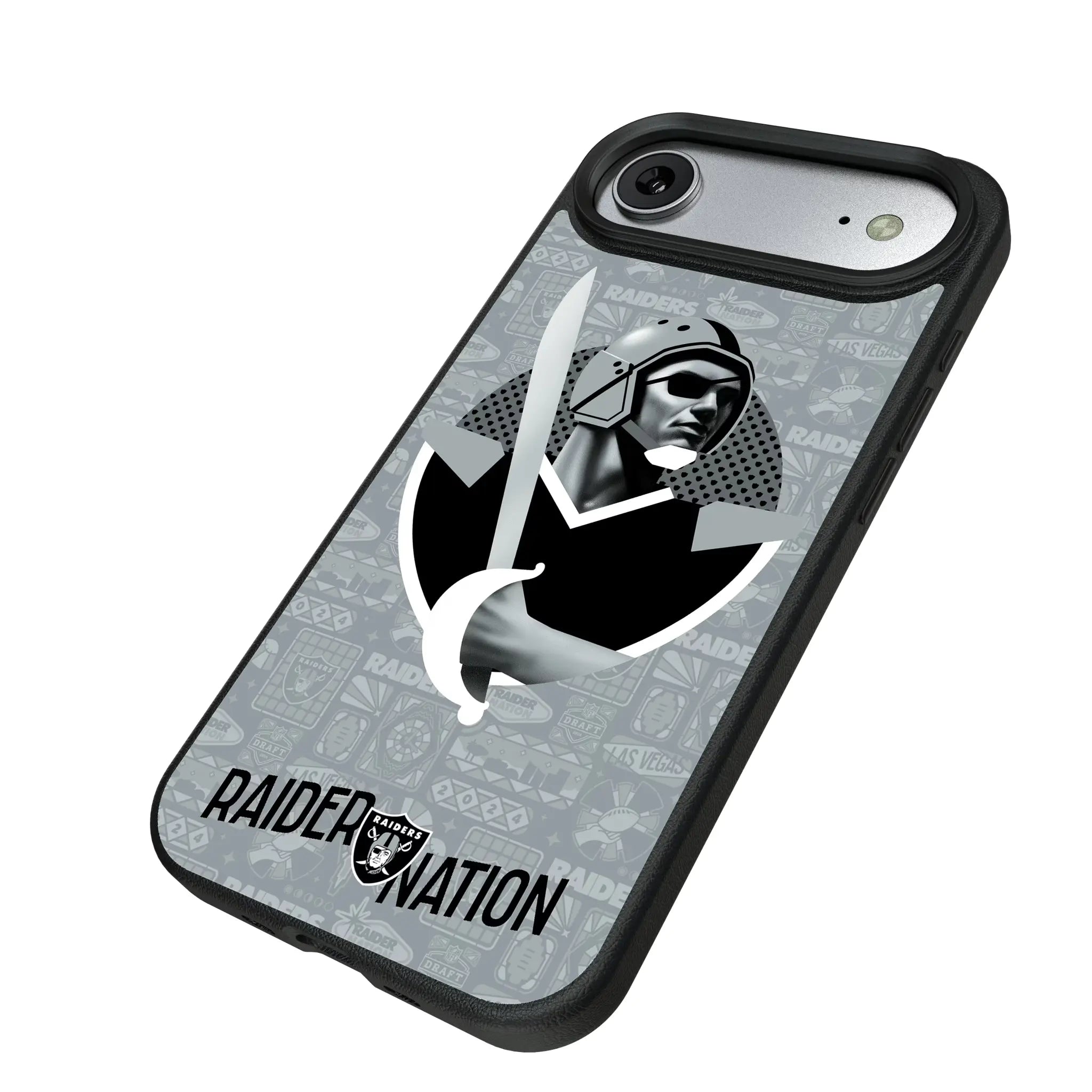 Las Vegas Raiders Deco iPhone MagSafe Compatible Phone Case for Apple iPhone - Isometric View#Device_iPhone Air