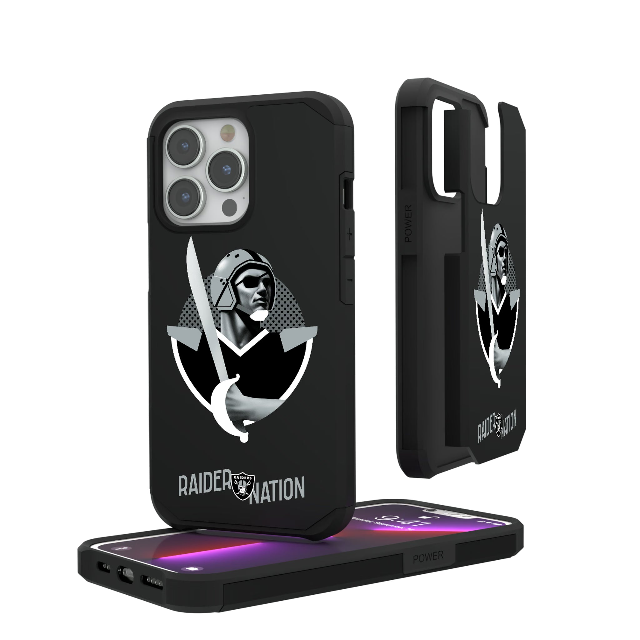 Las Vegas Raiders Deco iPhone Rugged Phone Case for Apple iPhone#Device_iPhone 13 Pro