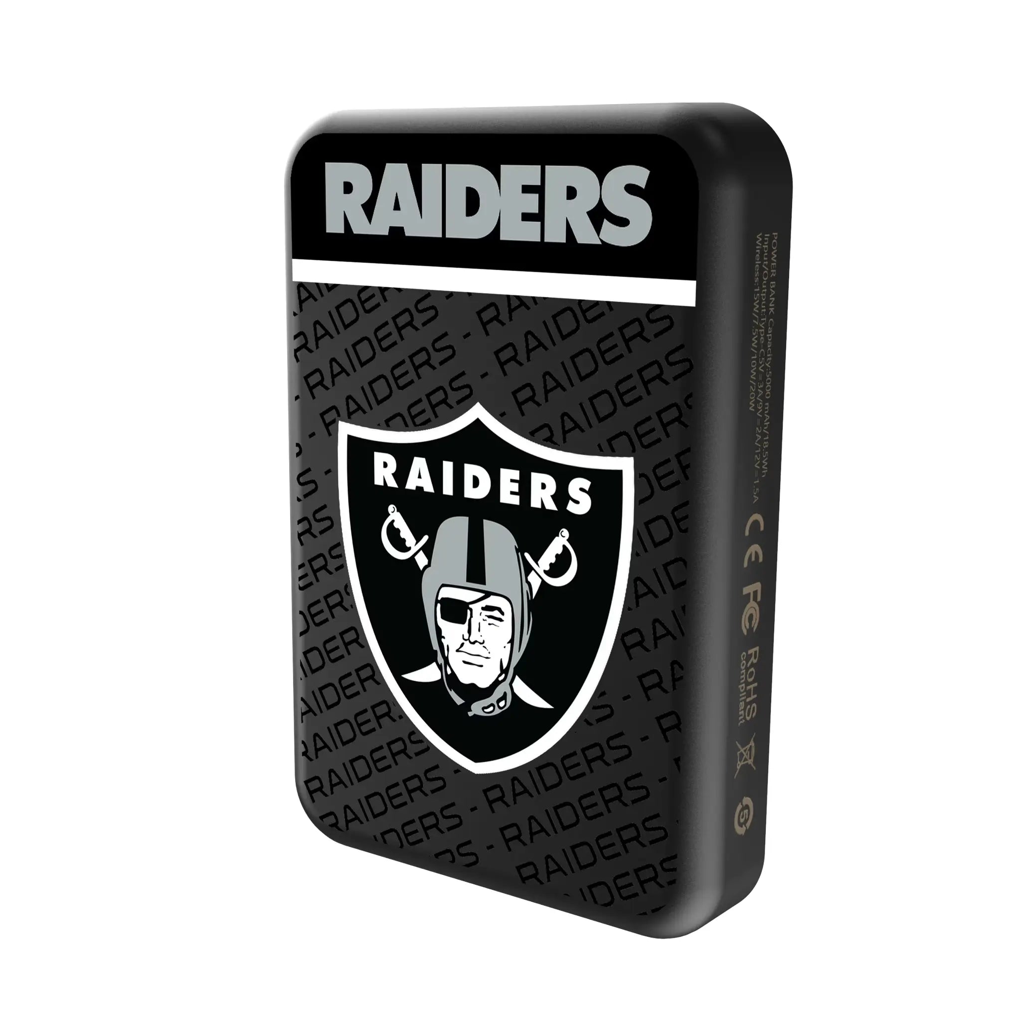 Las Vegas Raiders Endzone Plus Wireless Mag Power Bank