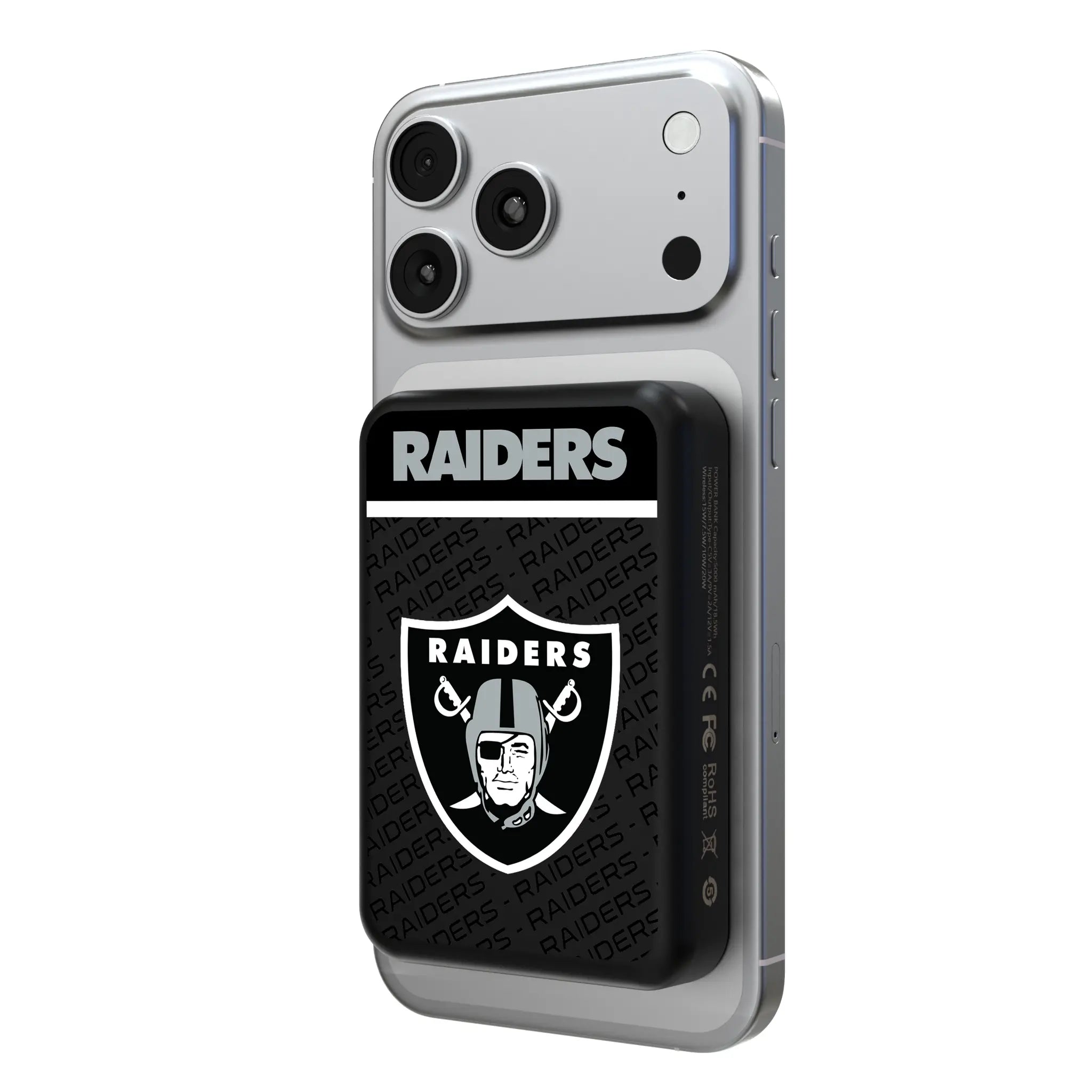 Las Vegas Raiders Endzone Plus Wireless Mag Power Bank