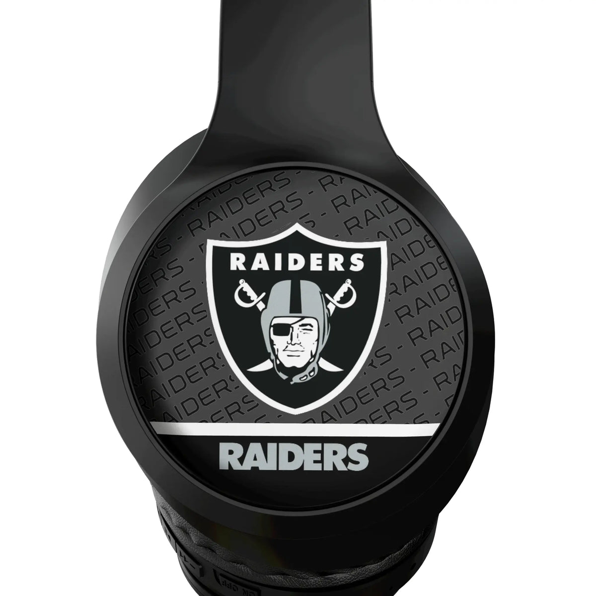 Las Vegas Raiders Endzone Plus Wireless Over-Ear Headphones With Case - Detail