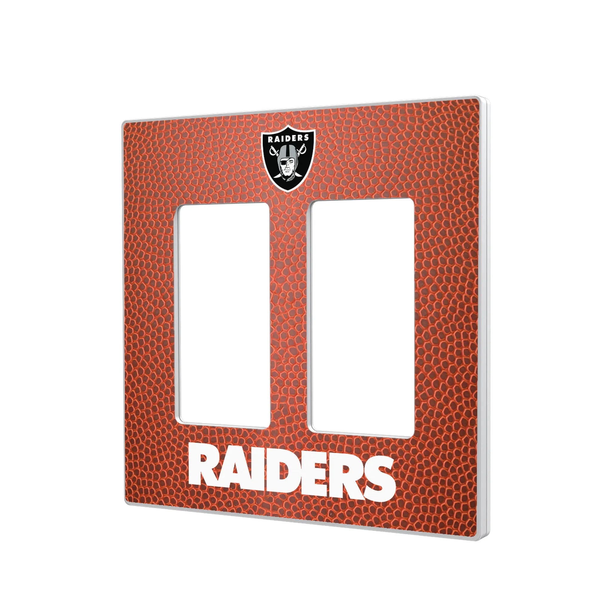 Las Vegas Raiders Football Hidden-Screw Light Switch Plate#Style_Double Rocker