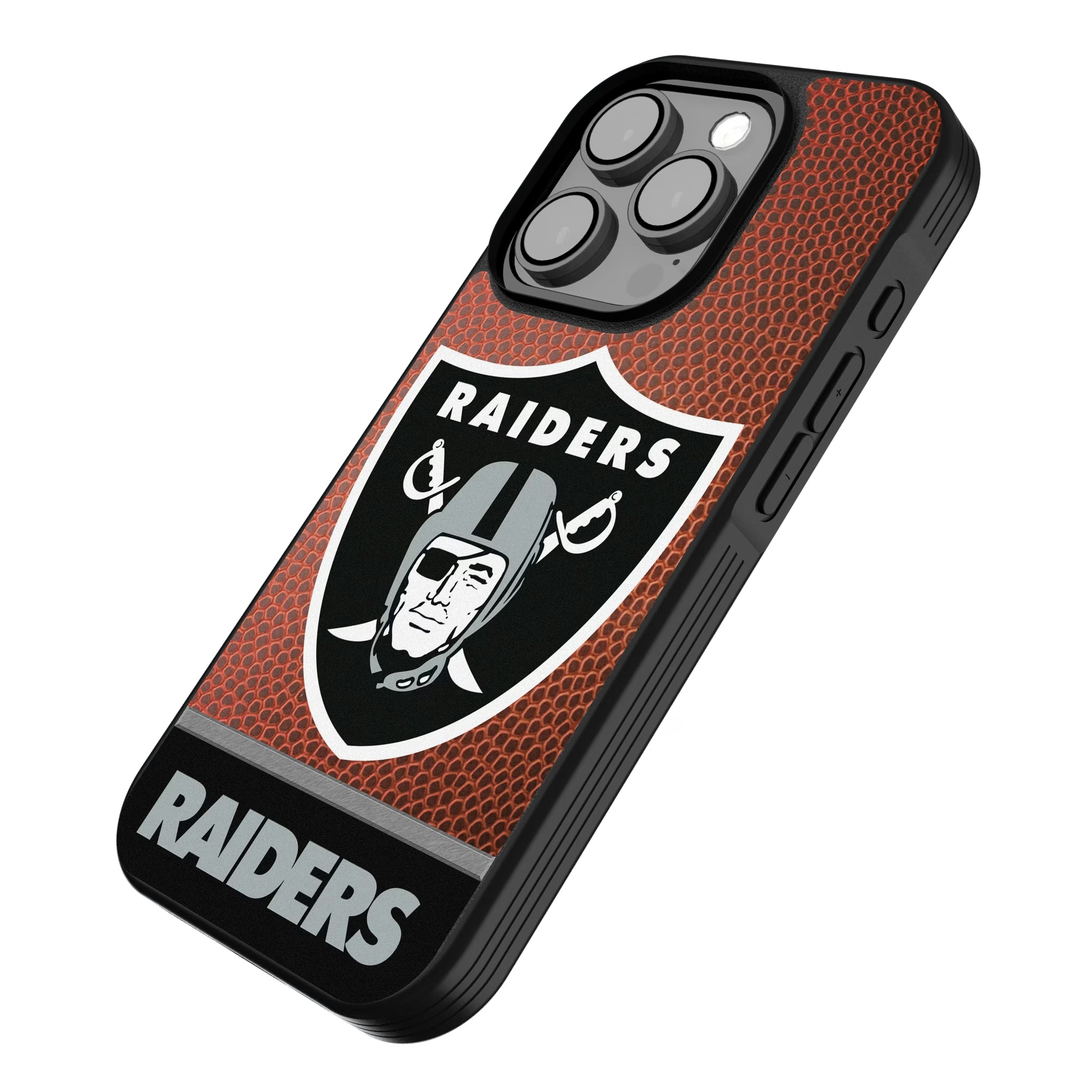 Las Vegas Raiders Football Wordmark iPhone Bump Phone Case for Apple iPhone - Isometric View