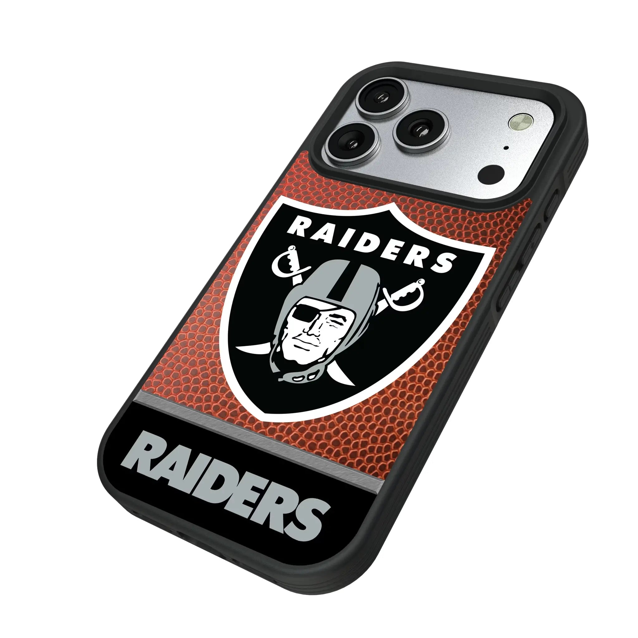 Las Vegas Raiders Football Wordmark iPhone Bump Phone Case for Apple iPhone - Isometric View#Device_iPhone 17 Pro