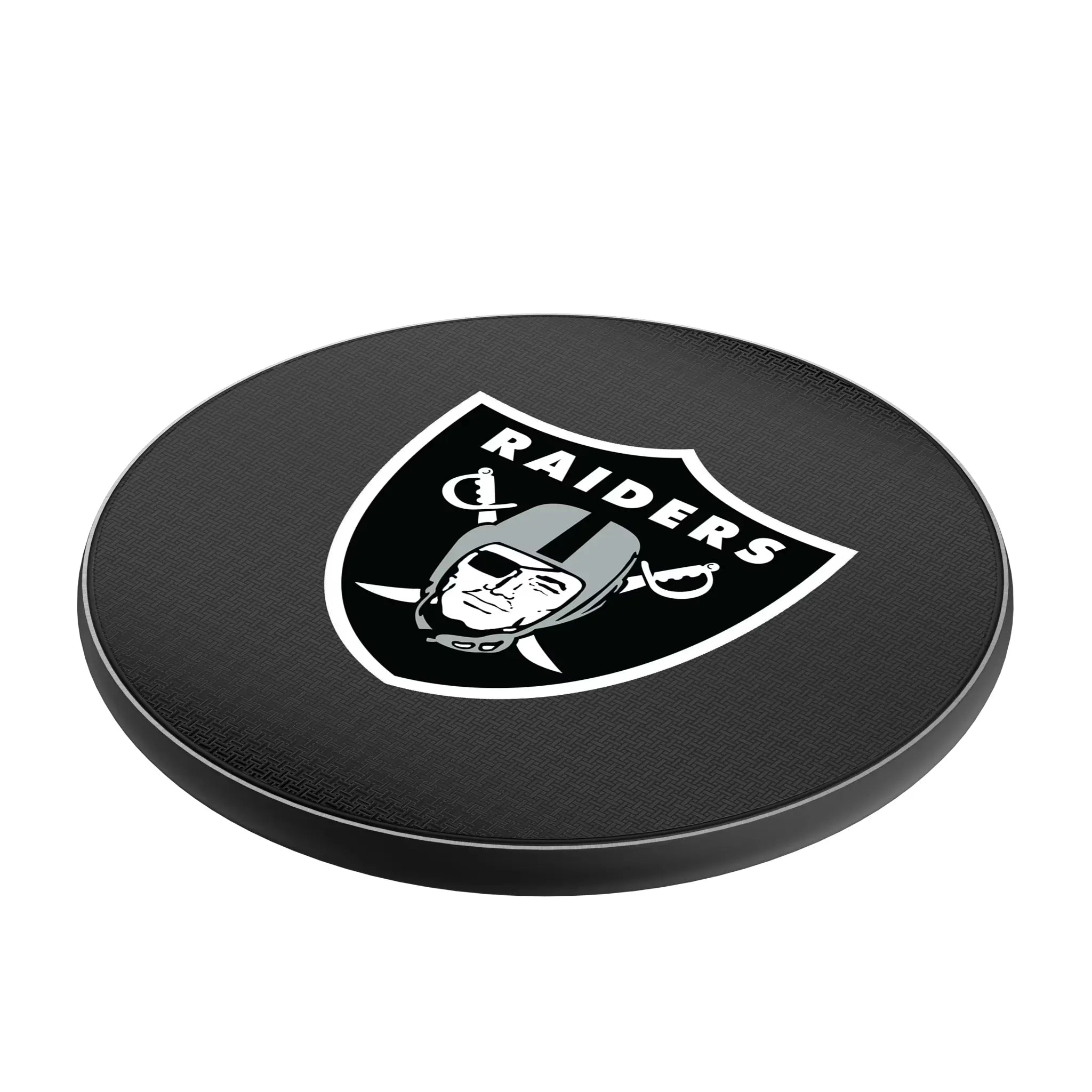 Las Vegas Raiders Linen 15-Watt Wireless Charger - Isometric View