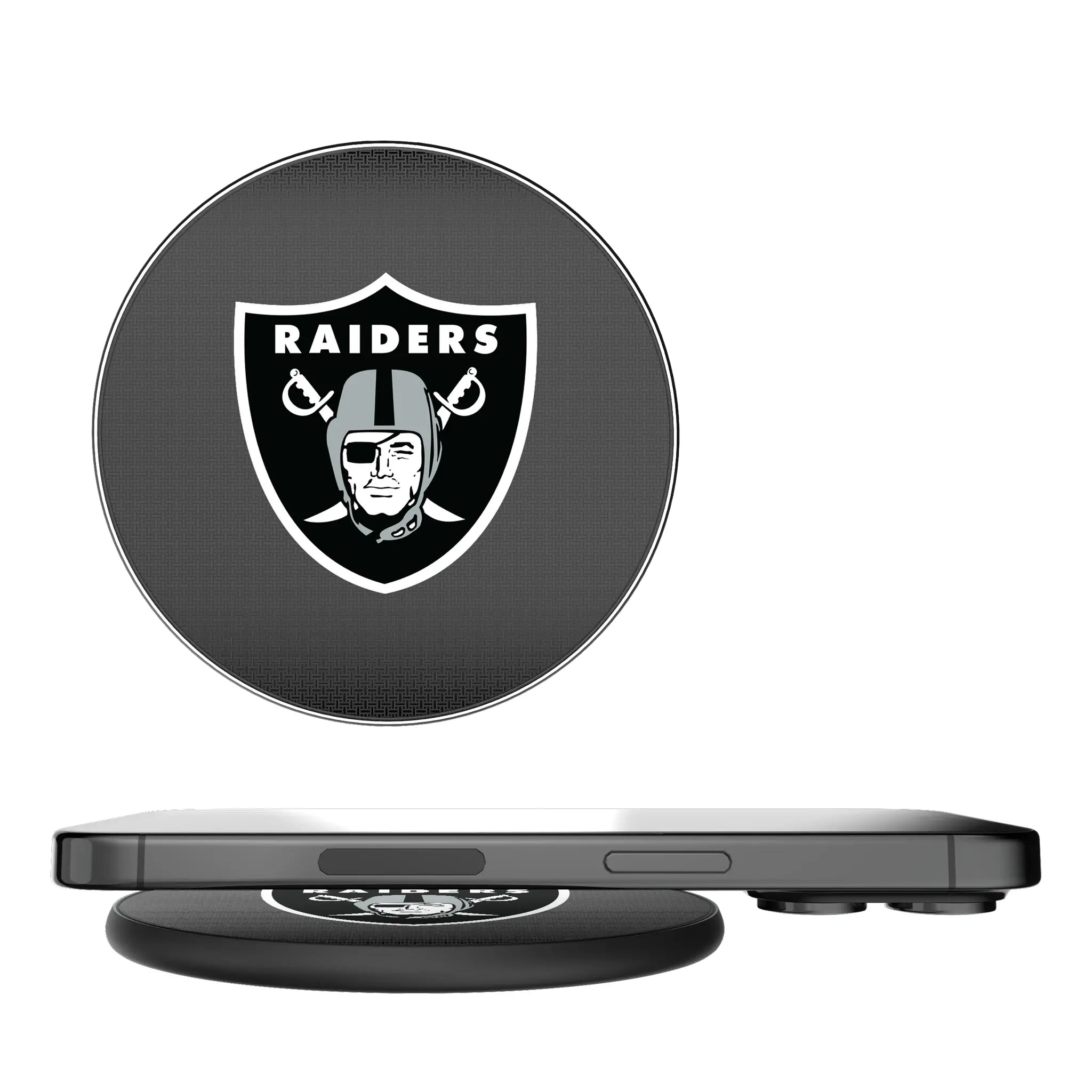 Las Vegas Raiders Linen 15-Watt Wireless Charger
