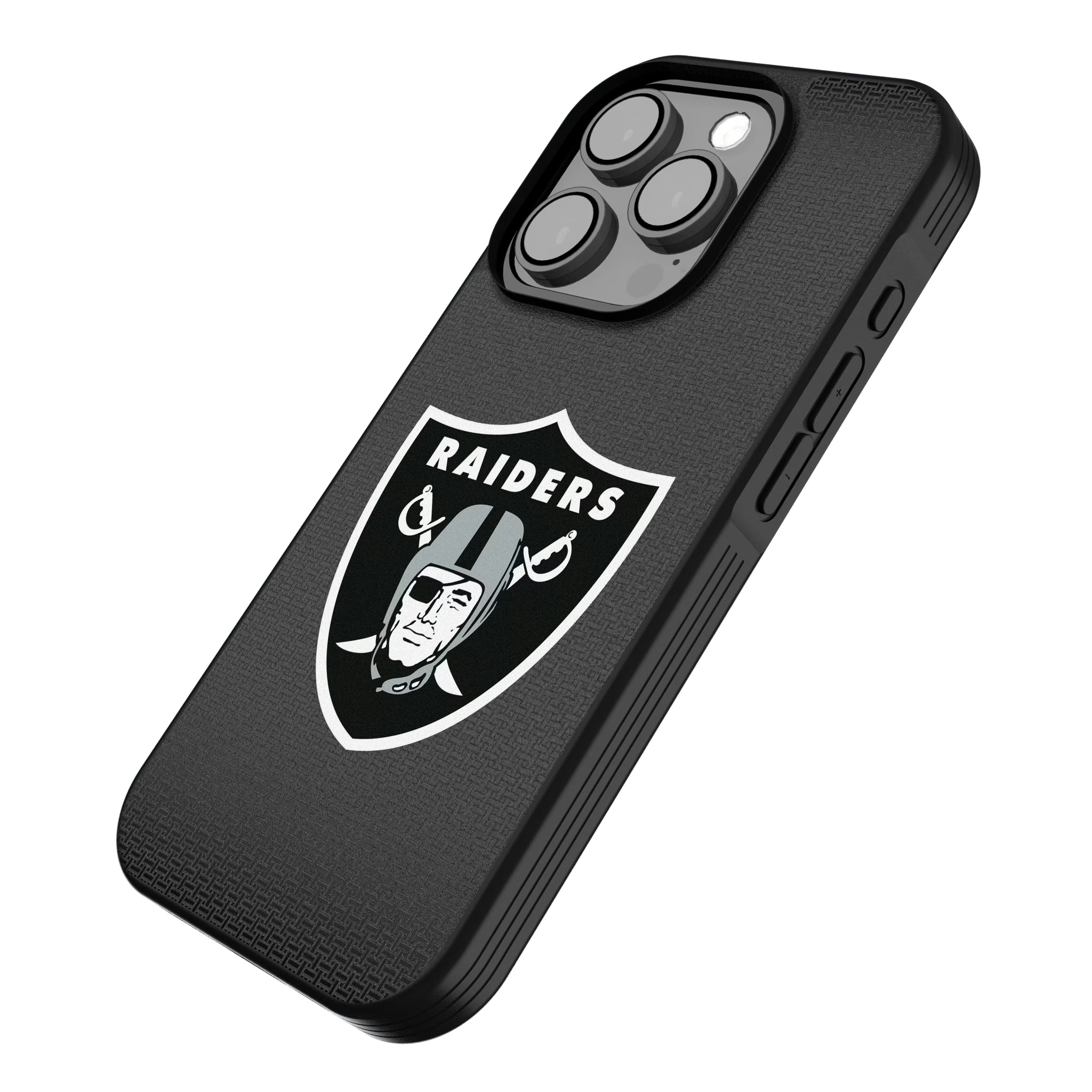 Las Vegas Raiders Linen iPhone Bump Phone Case for Apple iPhone - Isometric View