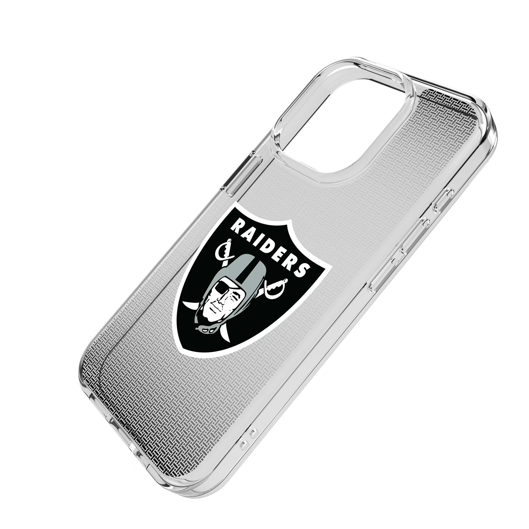 Las Vegas Raiders Linen iPhone Clear Phone Case for Apple iPhone - Isometric View