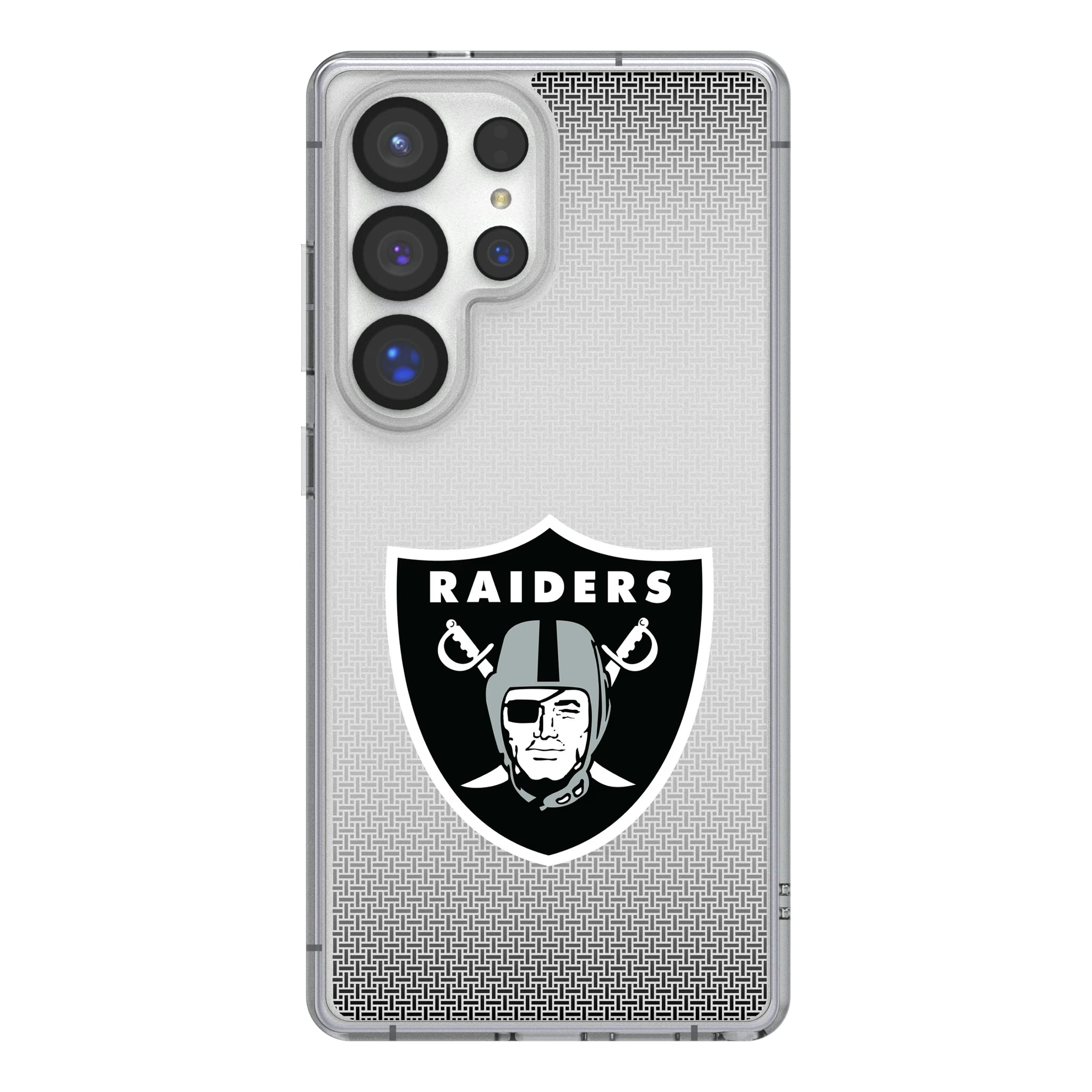 Las Vegas Raiders Linen Galaxy Clear Phone Case for Samsung Galaxy