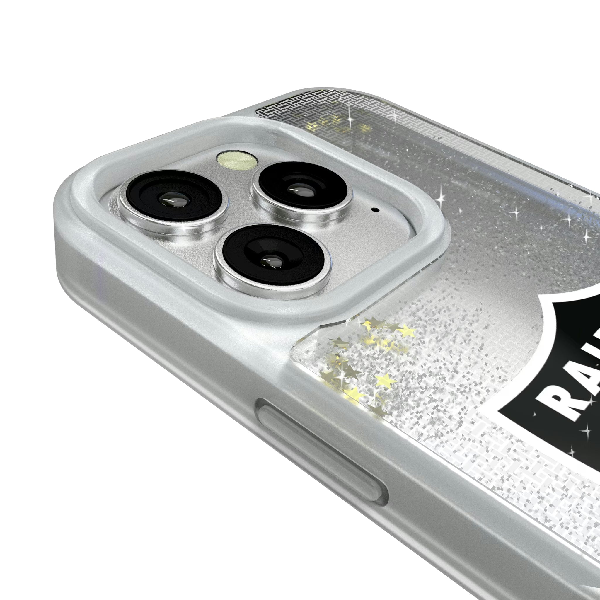 Las Vegas Raiders Linen iPhone Glitter Phone Case for Apple iPhone - Detail#Device_iPhone 16 Pro