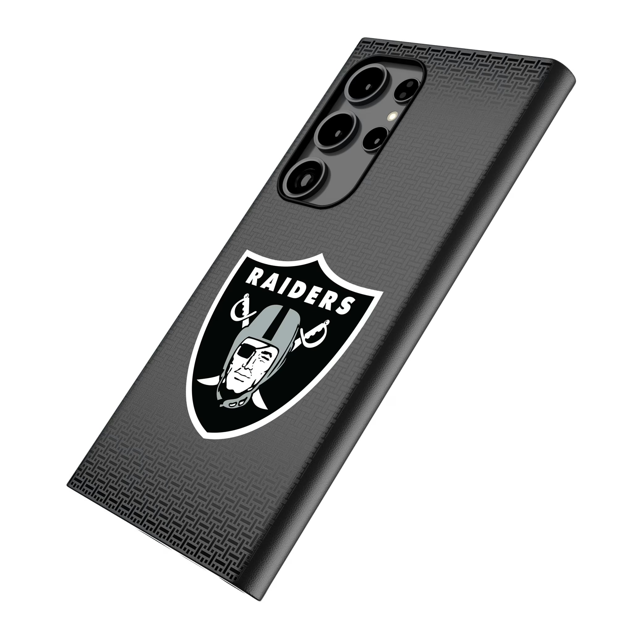 Las Vegas Raiders Linen Galaxy MagSafe Compatible Phone Case for Samsung Galaxy - Isometric View