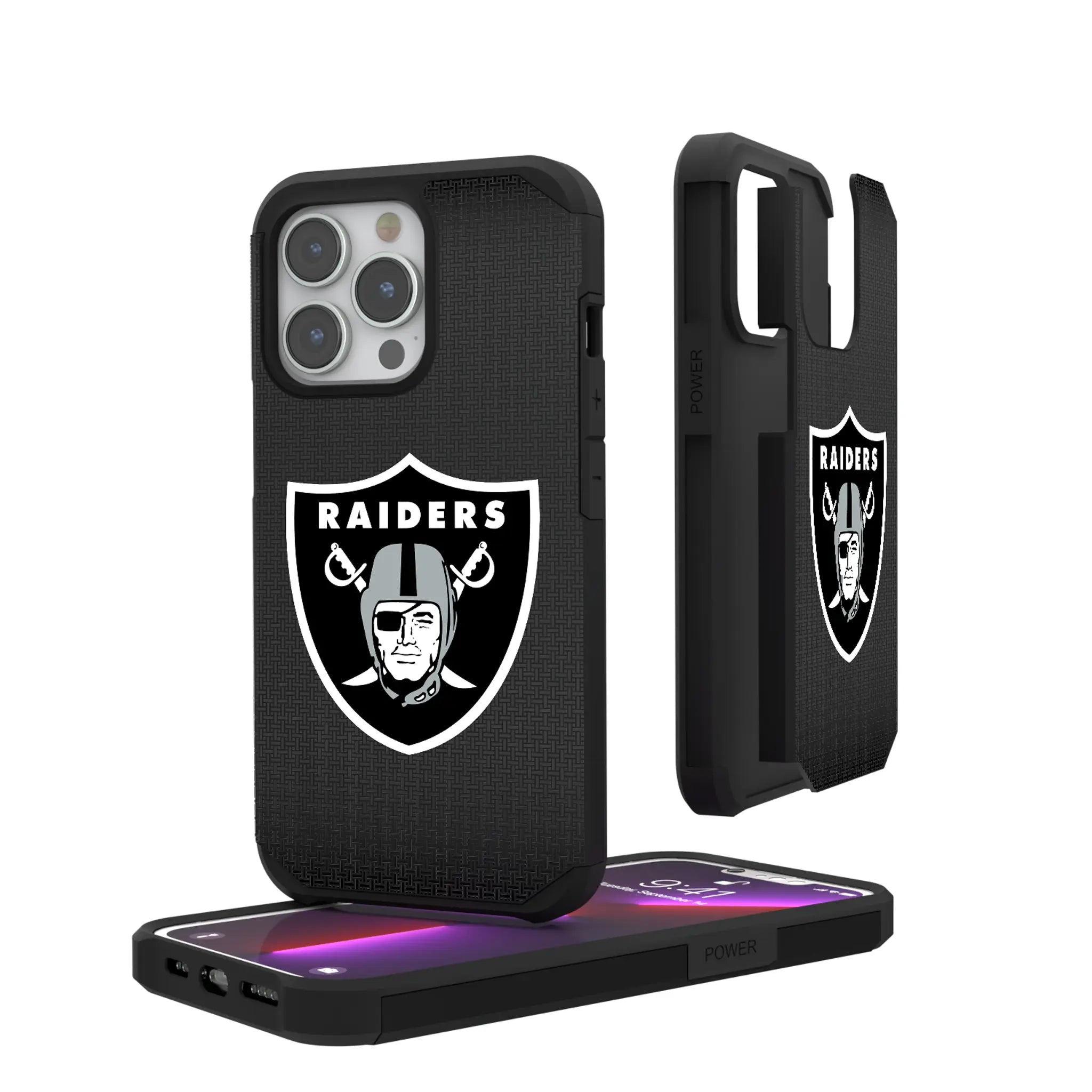 Las Vegas Raiders Linen iPhone Rugged Phone Case for Apple iPhone