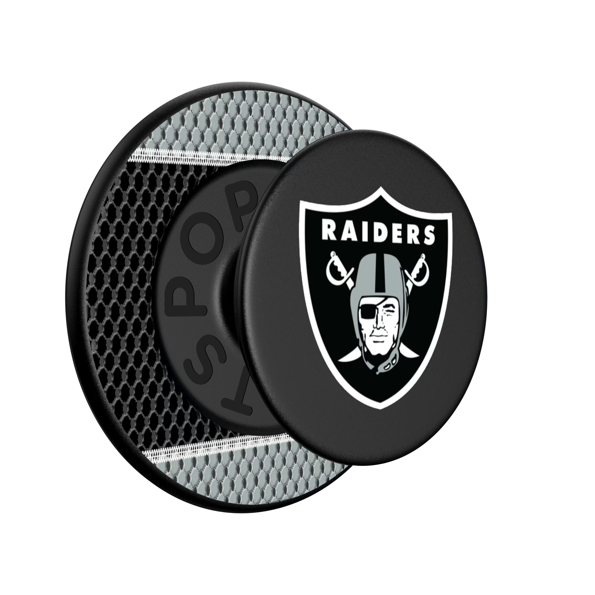 Las Vegas Raiders Mesh Popsockets Round Magnetic - Isometric View