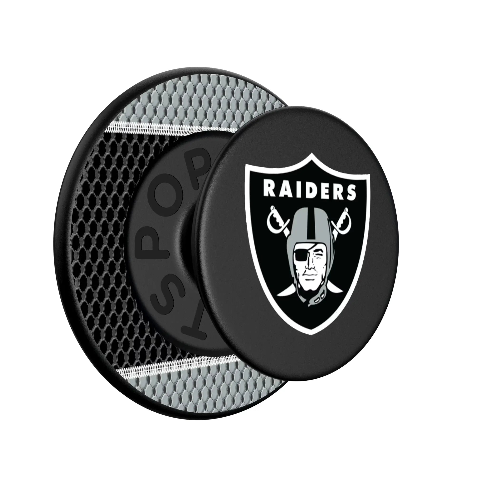 Las Vegas Raiders Mesh Popsockets Round Magnetic - Isometric View