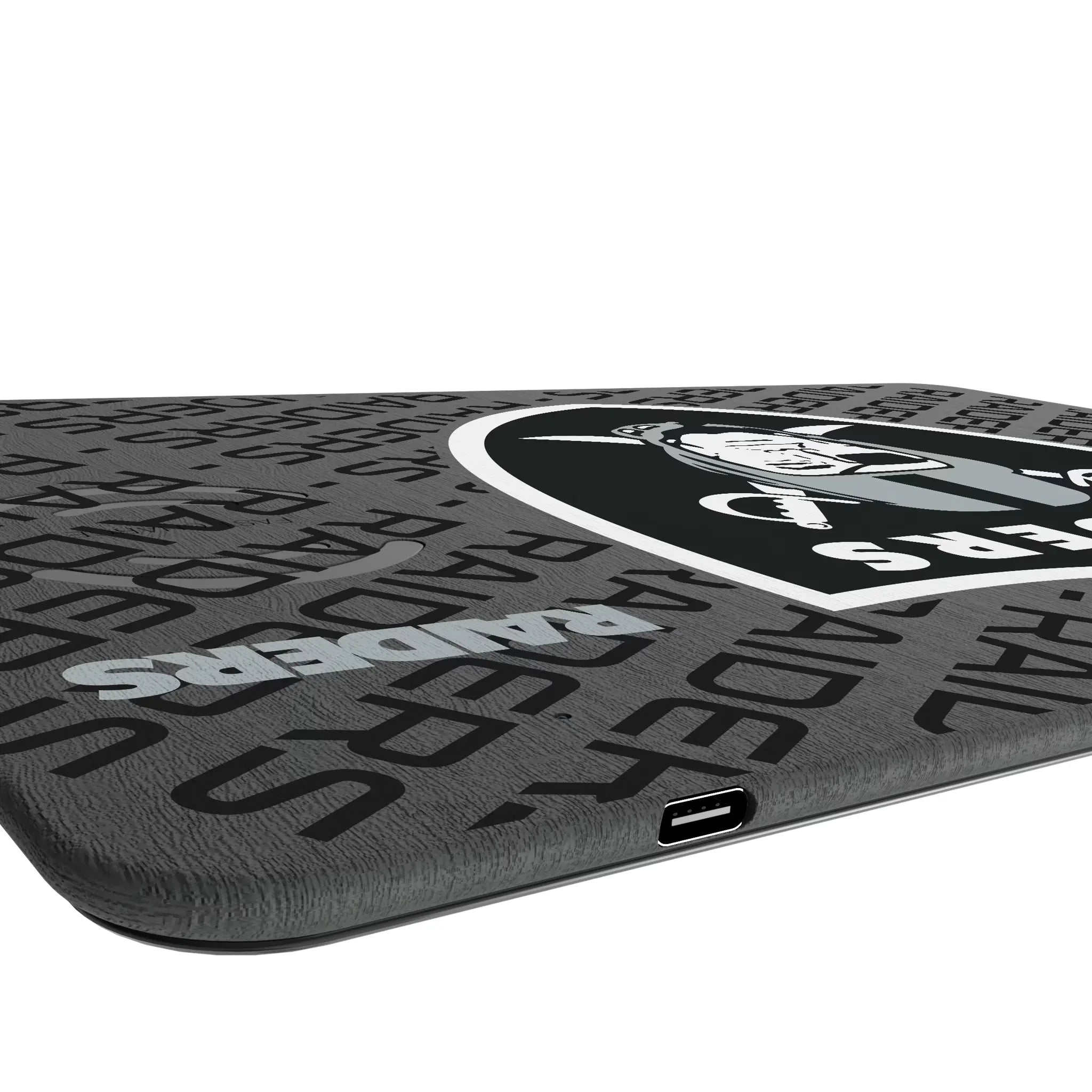 Las Vegas Raiders Monocolor Tilt 15-Watt Wireless Charger and Mouse Pad