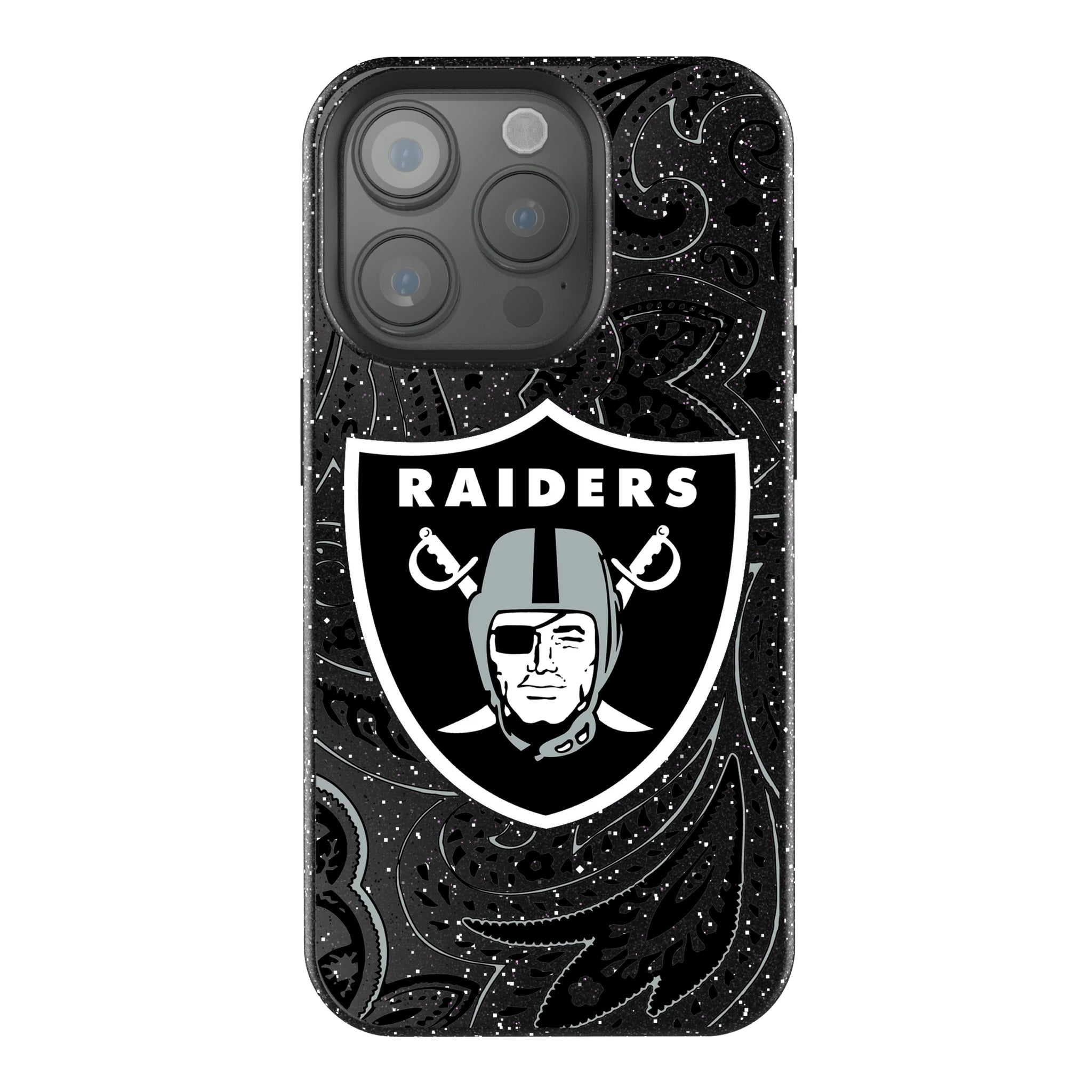 Las Vegas Raiders Paisley iPhone Bling Phone Case for Apple iPhone