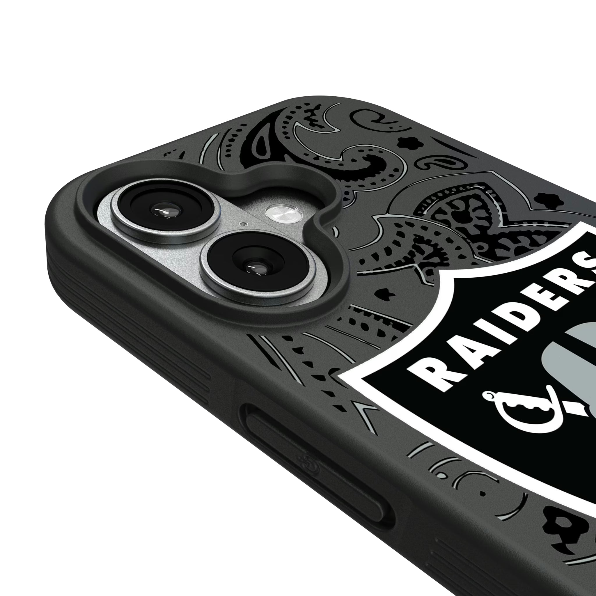 Las Vegas Raiders Paisley iPhone Bump Phone Case for Apple iPhone - Detail#Device_iPhone 17