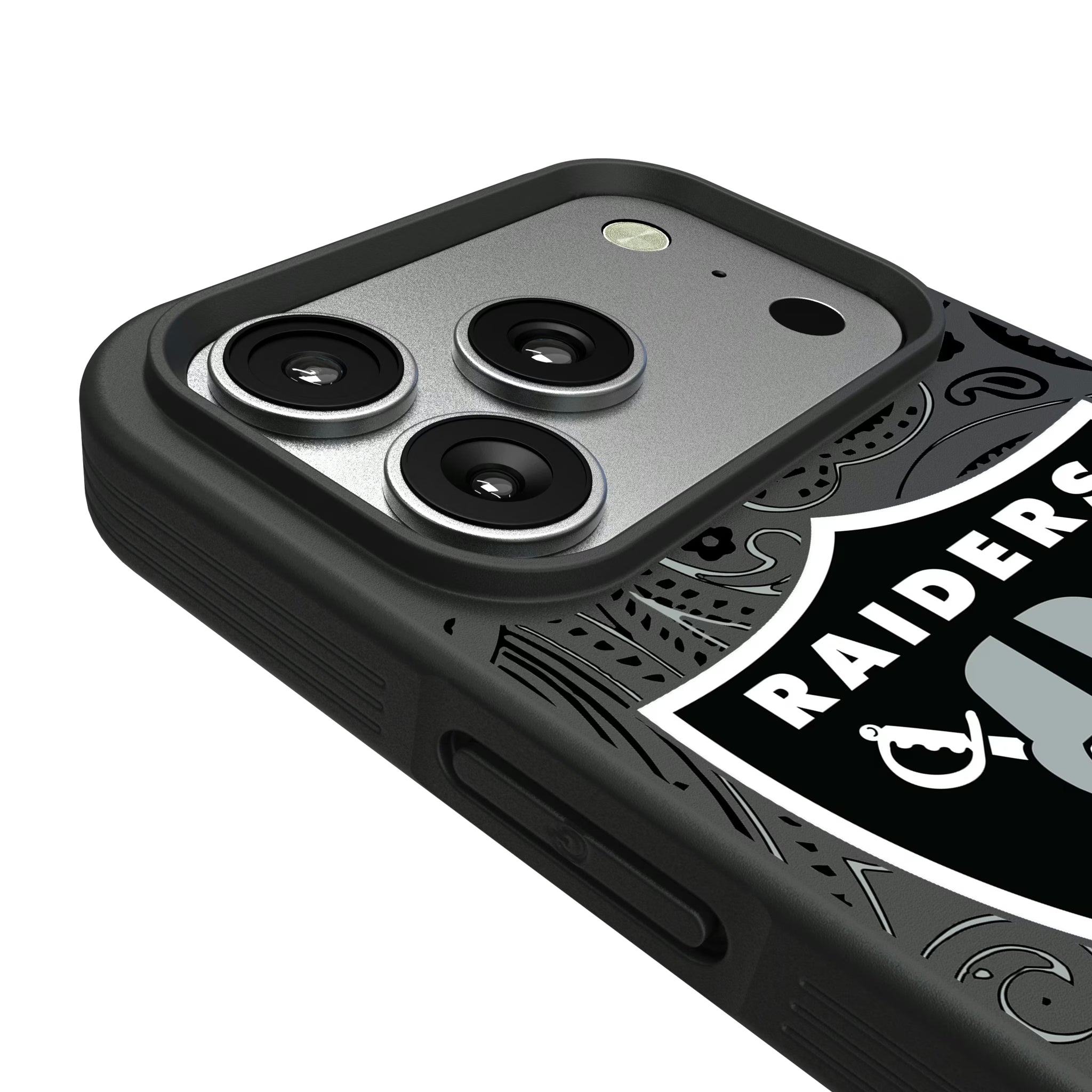 Las Vegas Raiders Paisley iPhone Bump Phone Case for Apple iPhone - Detail#Device_iPhone 17 Pro