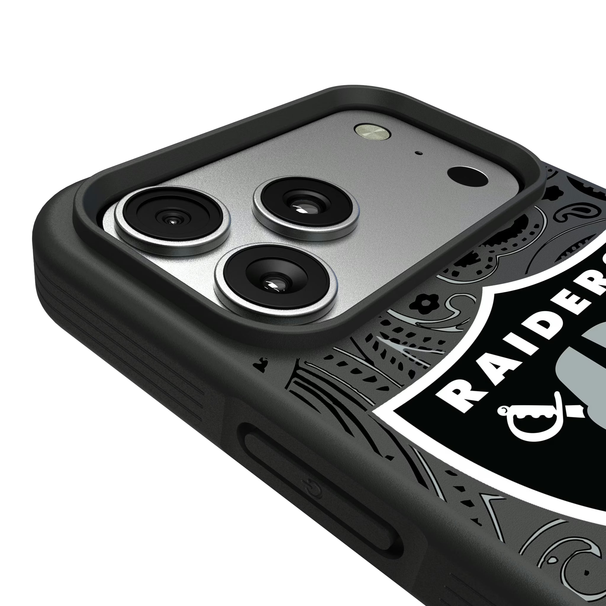 Las Vegas Raiders Paisley iPhone Bump Phone Case for Apple iPhone - Detail#Device_iPhone 17 Pro Max