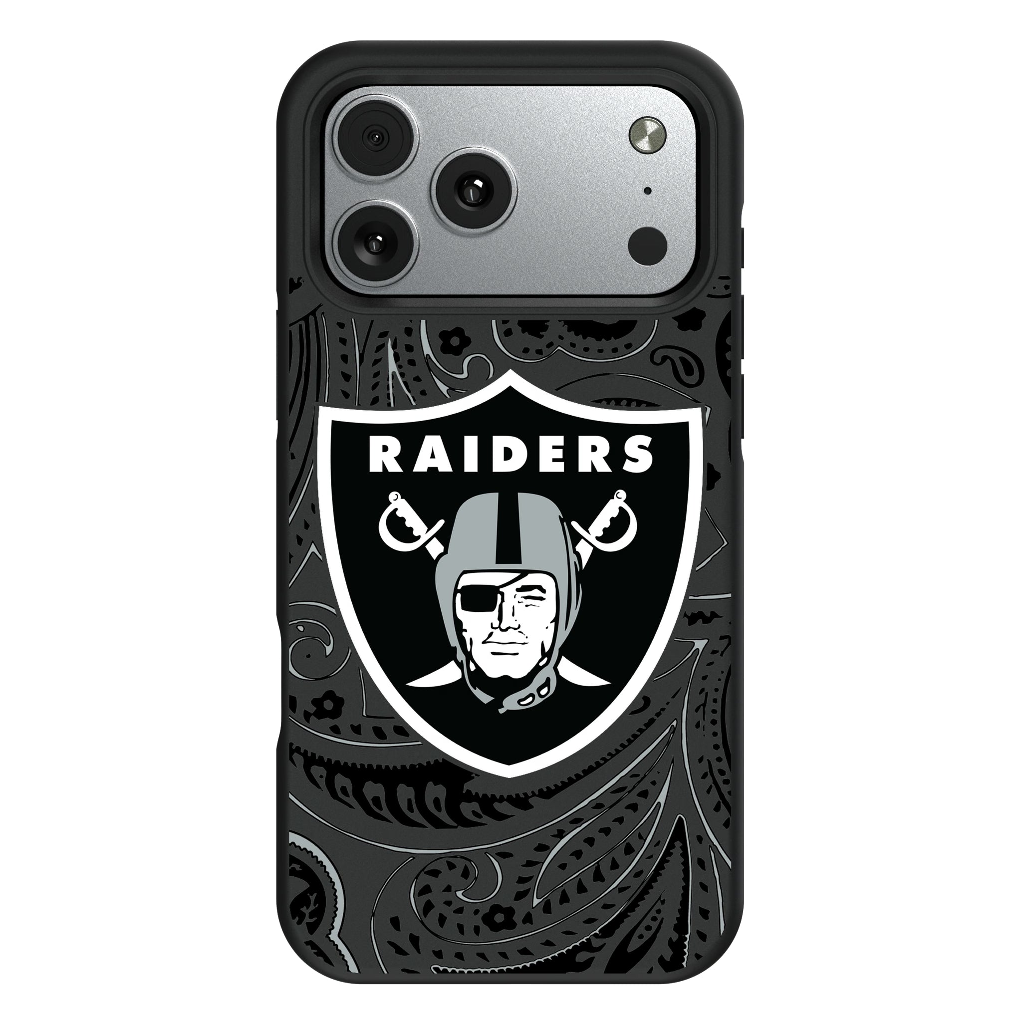 Las Vegas Raiders Paisley iPhone Bump Phone Case for Apple iPhone#Device_iPhone 17 Pro Max