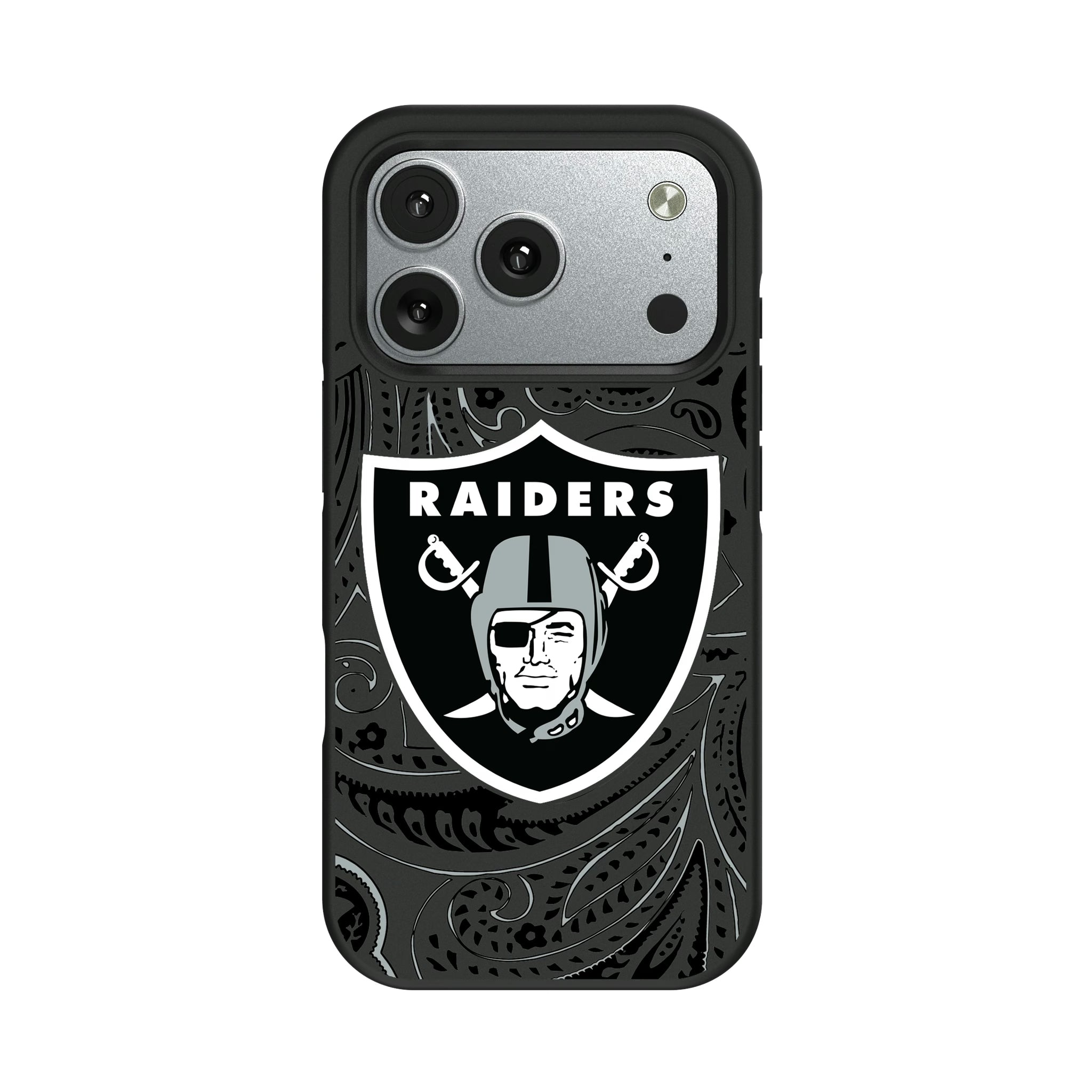 Las Vegas Raiders Paisley iPhone Bump Phone Case for Apple iPhone#Device_iPhone 17 Pro