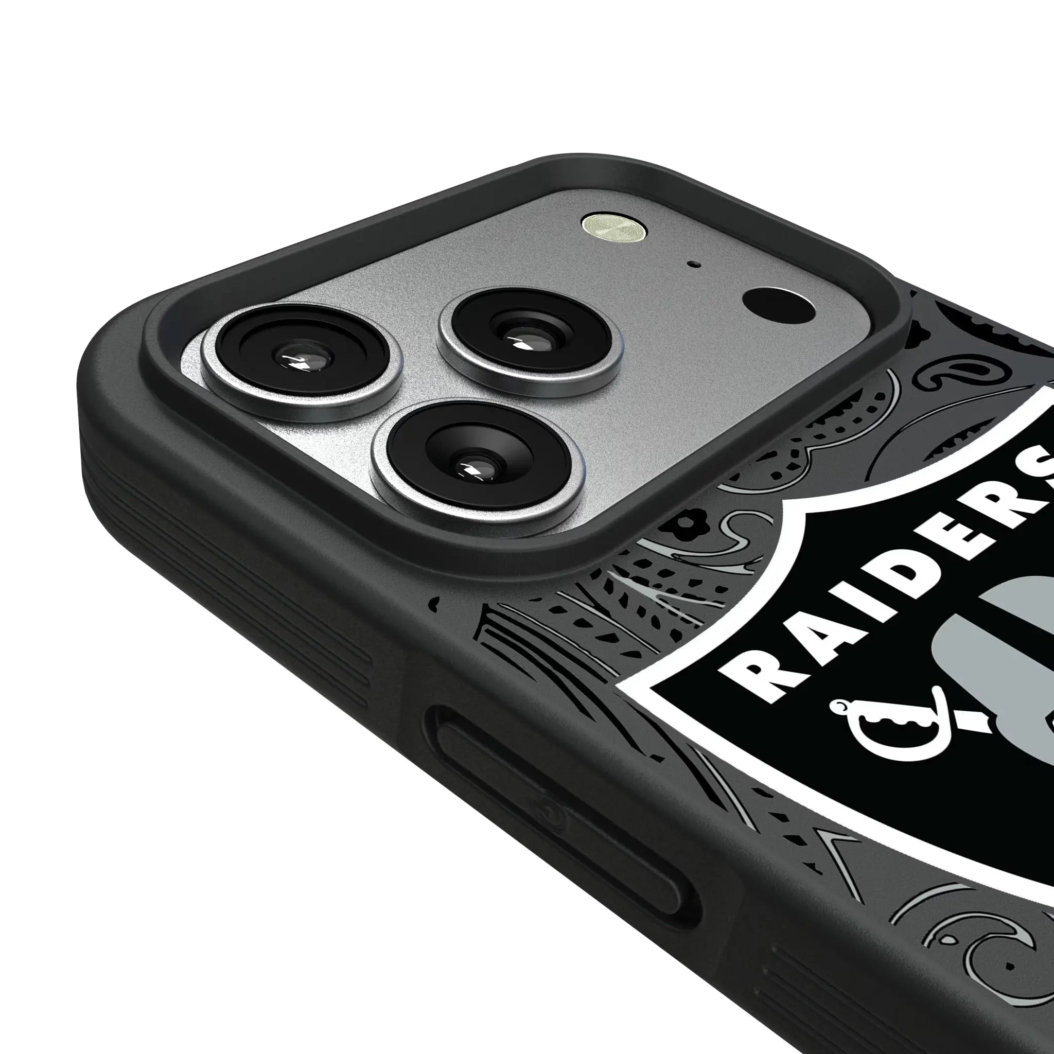 Las Vegas Raiders Paisley iPhone Bump Phone Case for Apple iPhone - Detail#Device_iPhone 17 Pro
