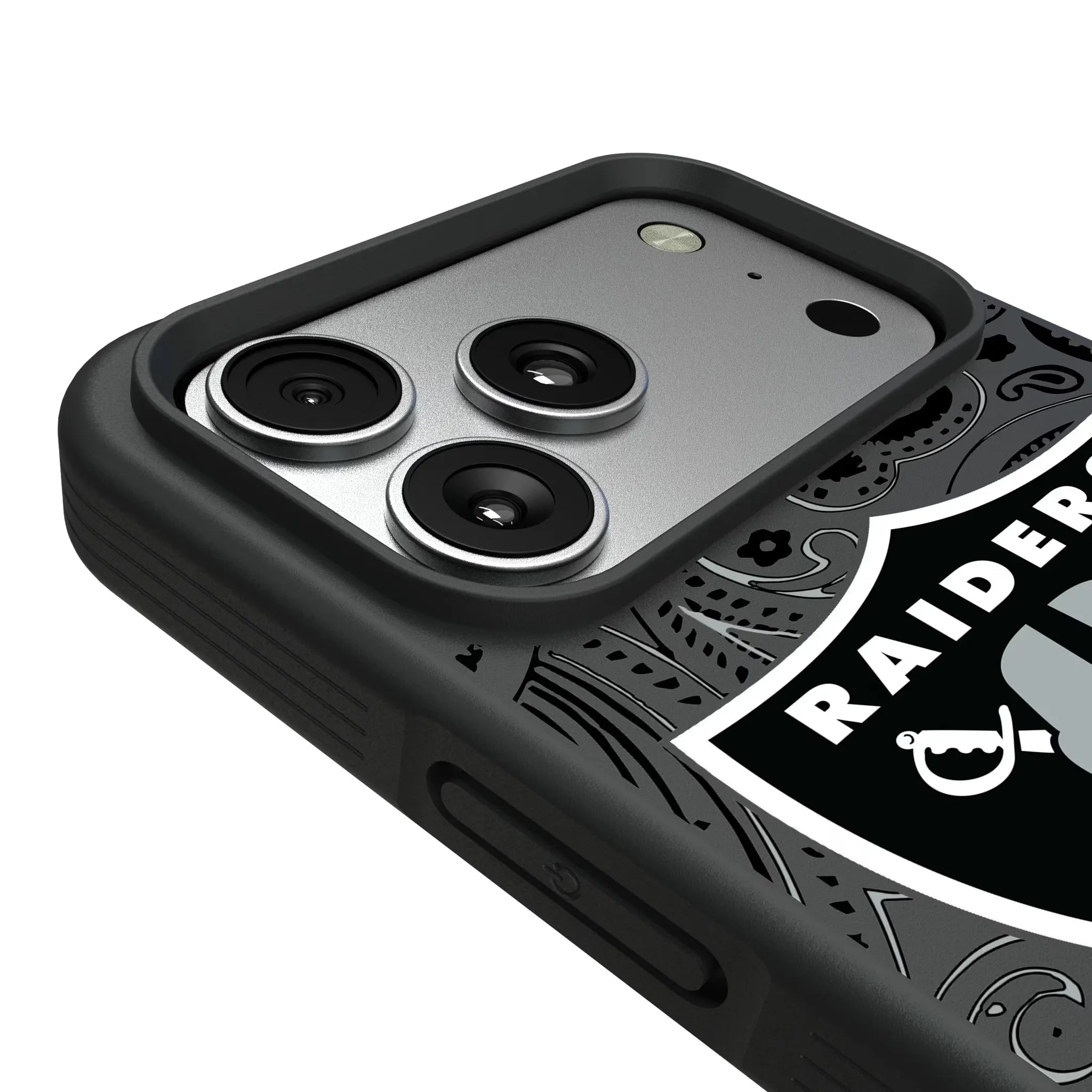 Las Vegas Raiders Paisley iPhone Bump Phone Case for Apple iPhone - Detail#Device_iPhone 17 Pro Max