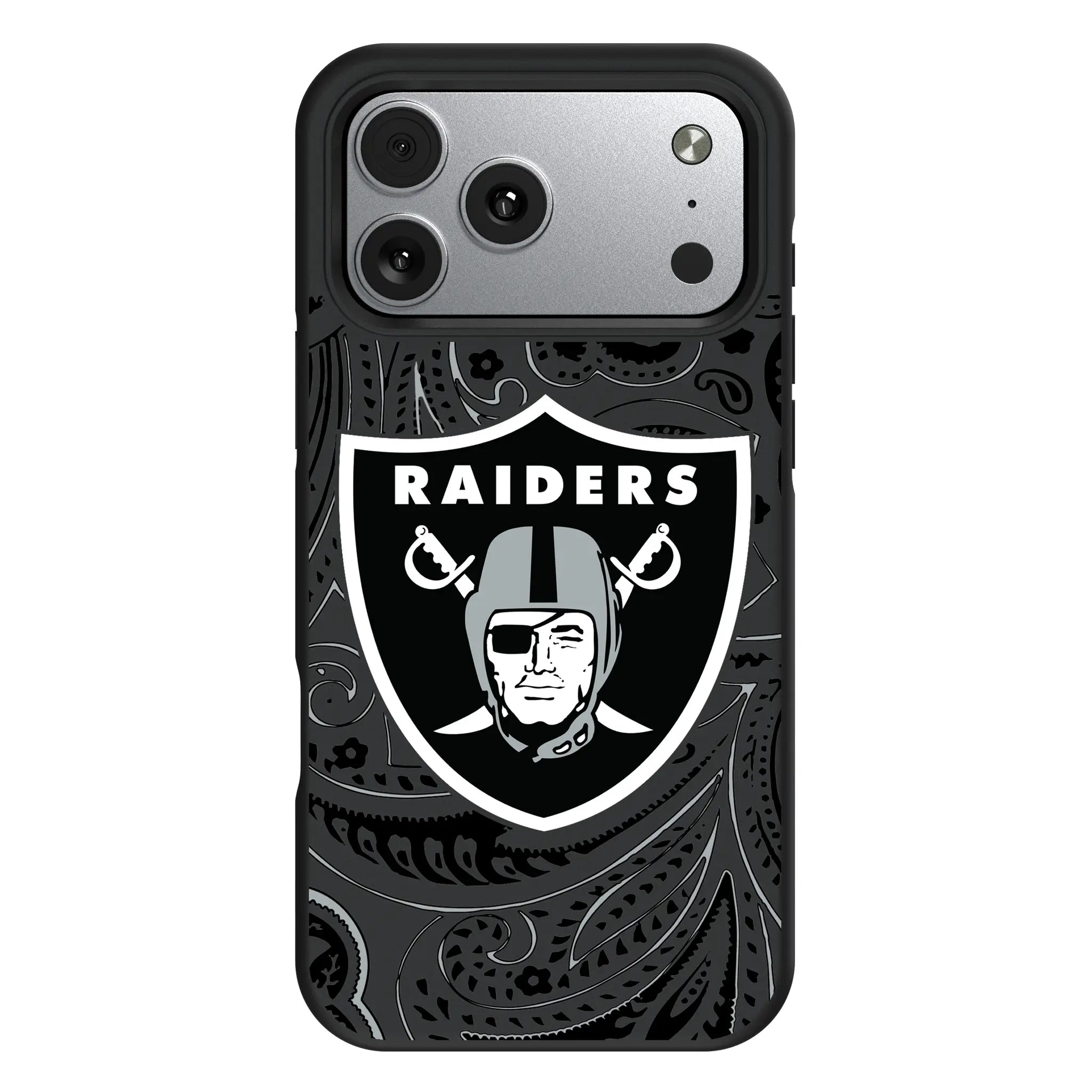 Las Vegas Raiders Paisley iPhone Bump Phone Case for Apple iPhone#Device_iPhone 17 Pro Max