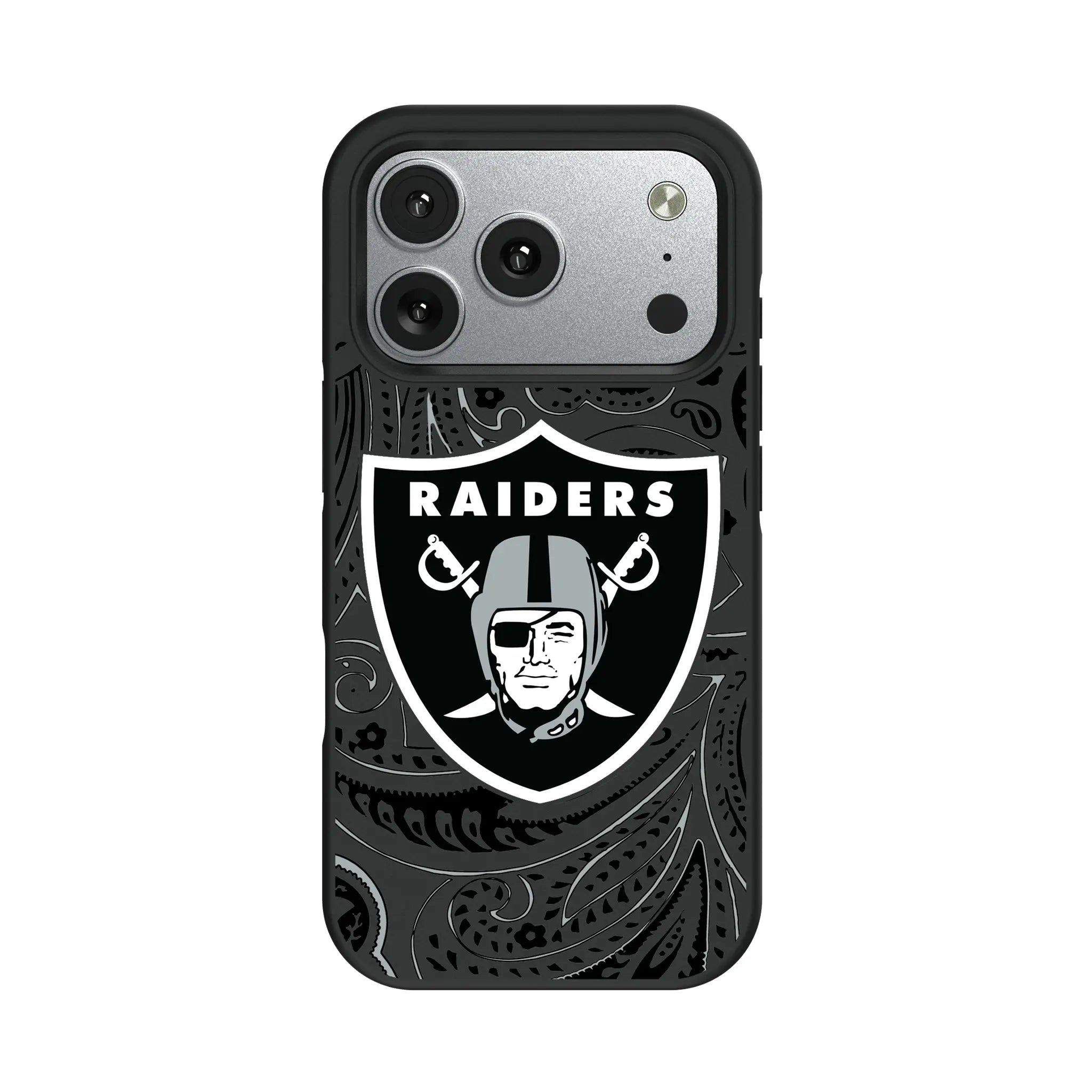 Las Vegas Raiders Paisley iPhone Bump Phone Case for Apple iPhone#Device_iPhone 17 Pro