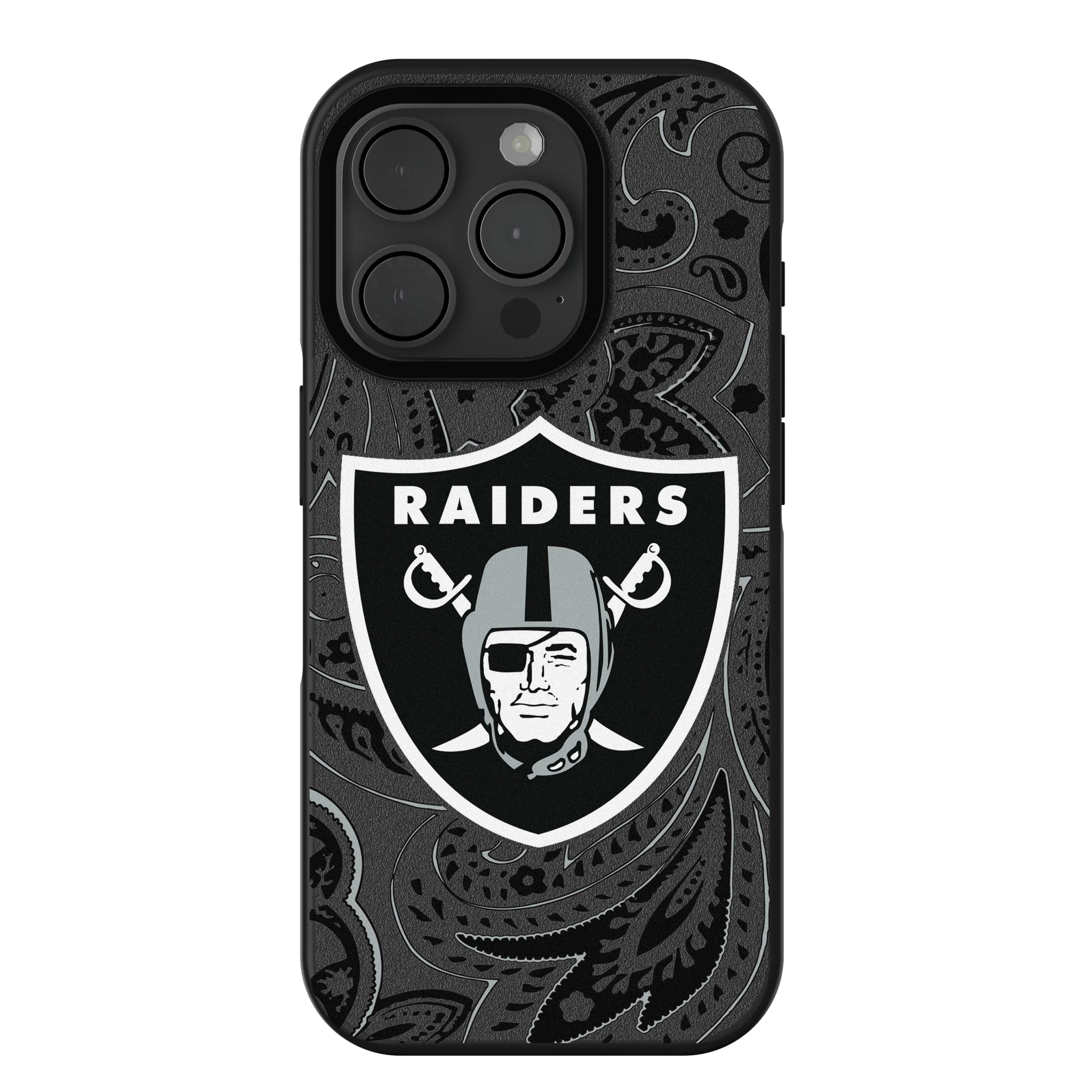 Las Vegas Raiders Paisley iPhone Bump Phone Case for Apple iPhone