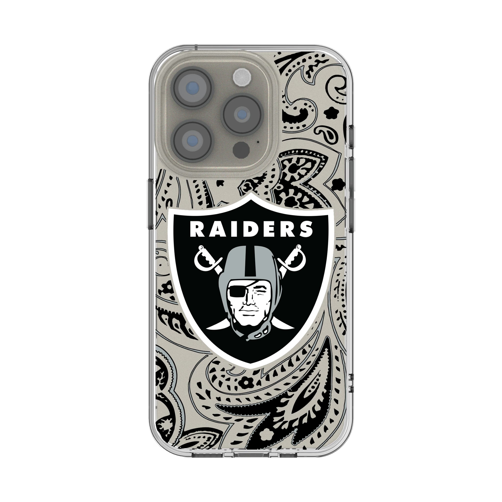 Las Vegas Raiders Paisley iPhone Clear Phone Case for Apple iPhone