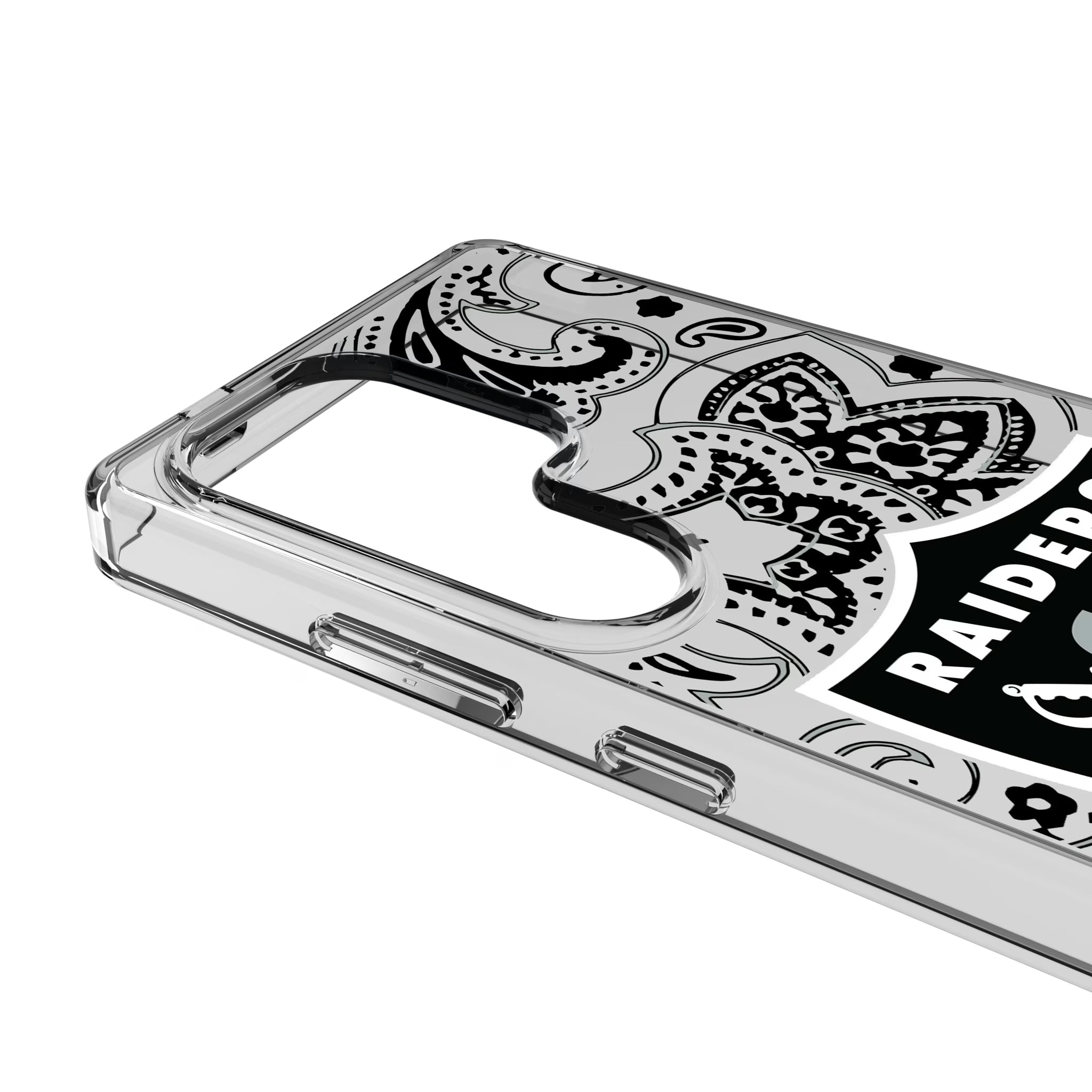 Las Vegas Raiders Paisley Galaxy Clear Phone Case for Samsung Galaxy - Detail