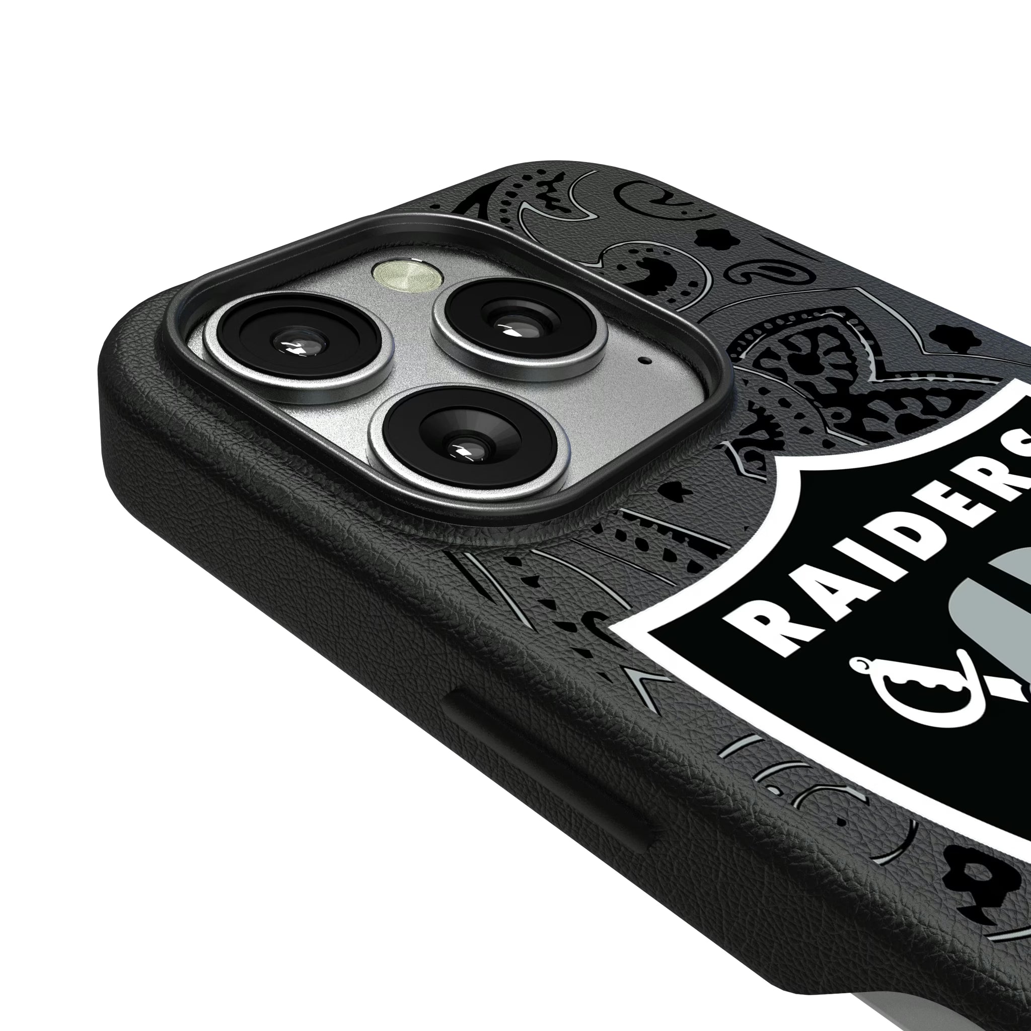 Las Vegas Raiders Paisley iPhone MagSafe Compatible Phone Case for Apple iPhone - Detail
