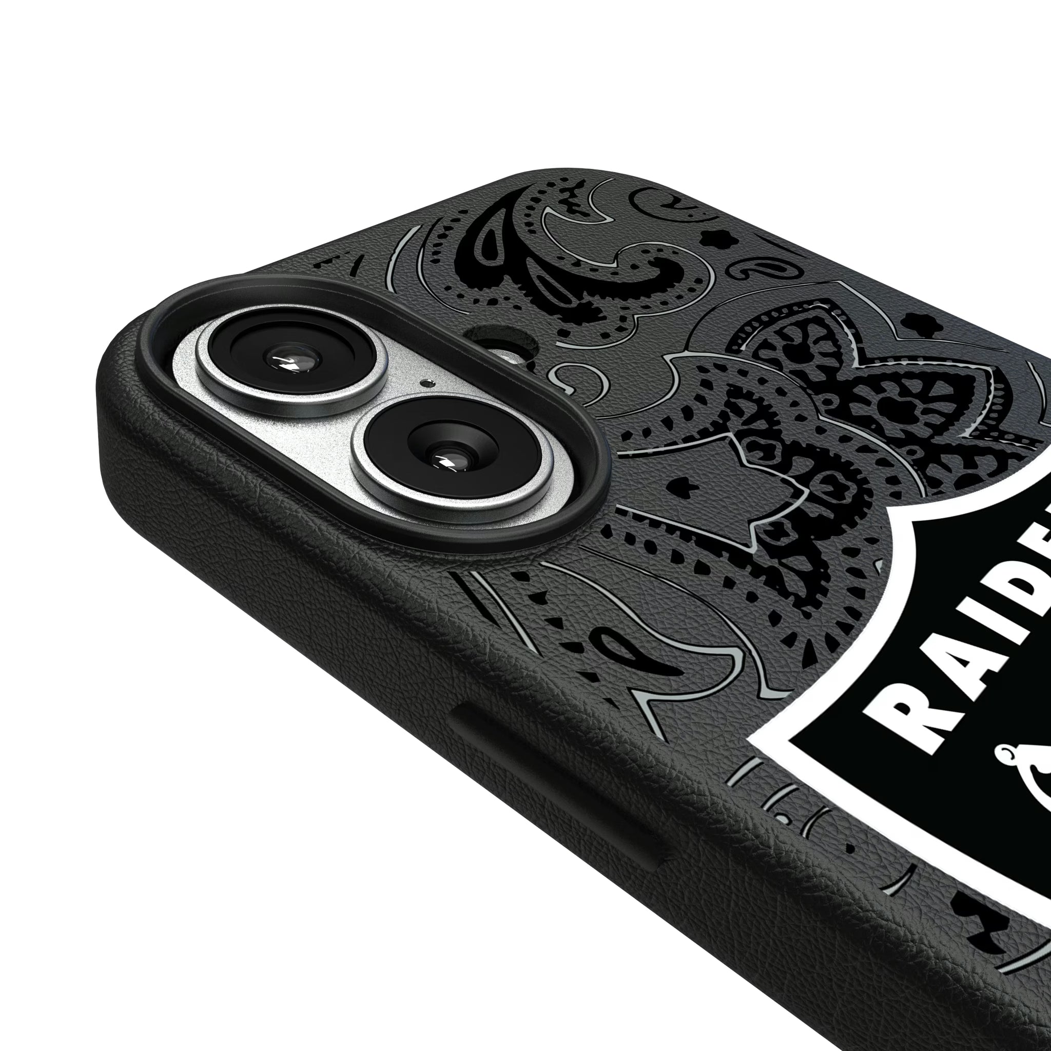 Las Vegas Raiders Paisley iPhone MagSafe Compatible Phone Case for Apple iPhone - Detail#Device_iPhone 17