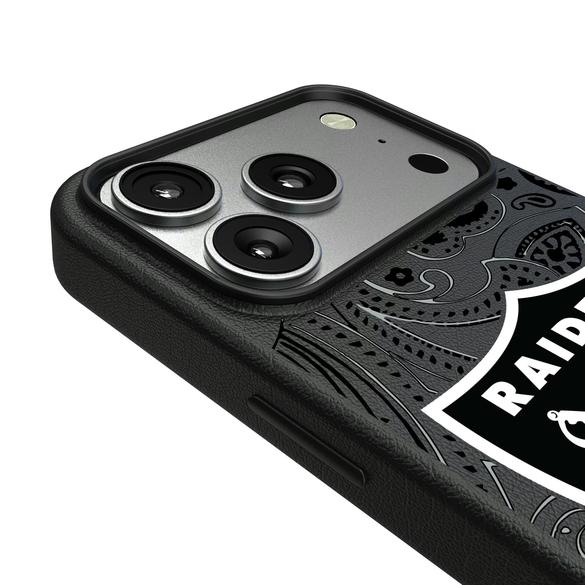 Las Vegas Raiders Paisley iPhone MagSafe Compatible Phone Case for Apple iPhone - Detail#Device_iPhone 17 Pro