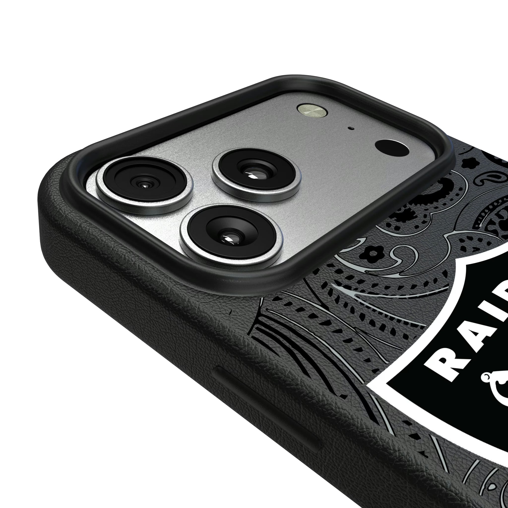 Las Vegas Raiders Paisley iPhone MagSafe Compatible Phone Case for Apple iPhone - Detail#Device_iPhone 17 Pro Max