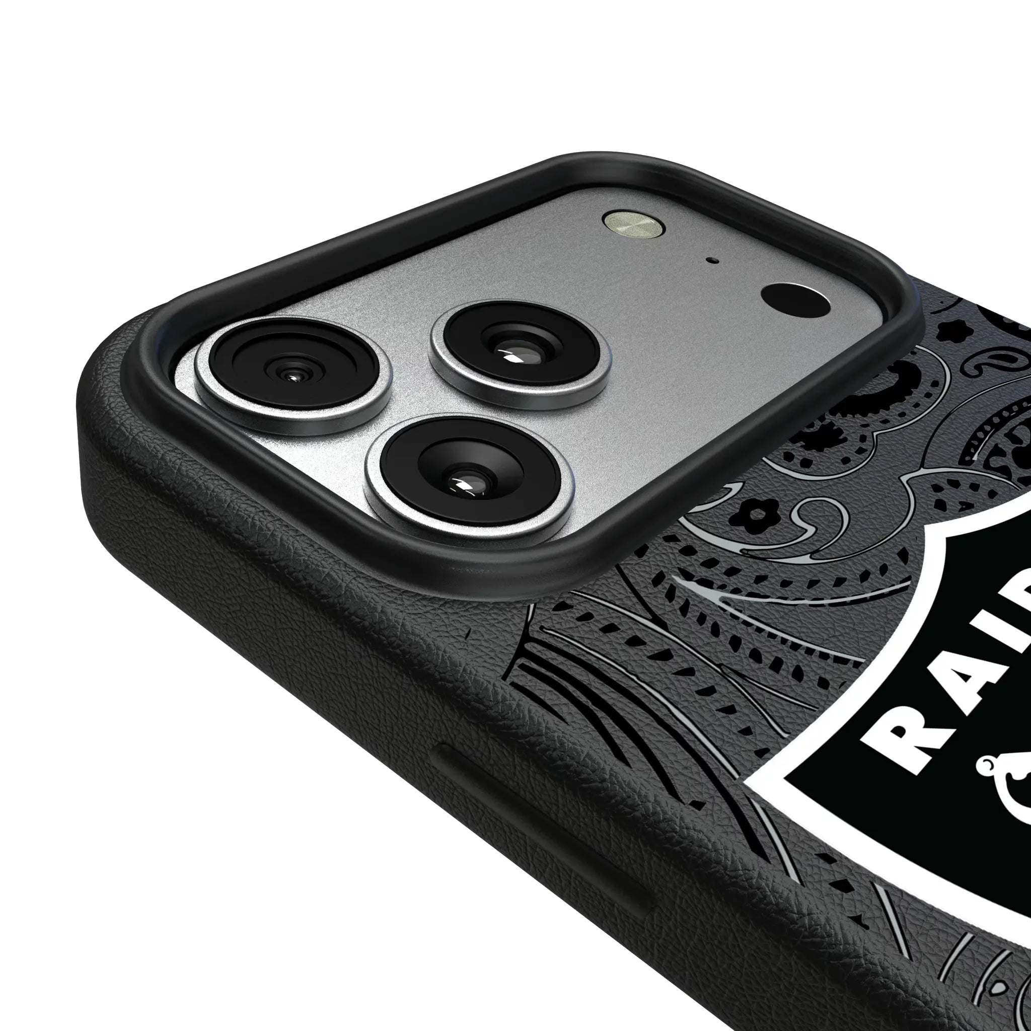 Las Vegas Raiders Paisley iPhone MagSafe Compatible Phone Case for Apple iPhone - Detail#Device_iPhone 17 Pro Max