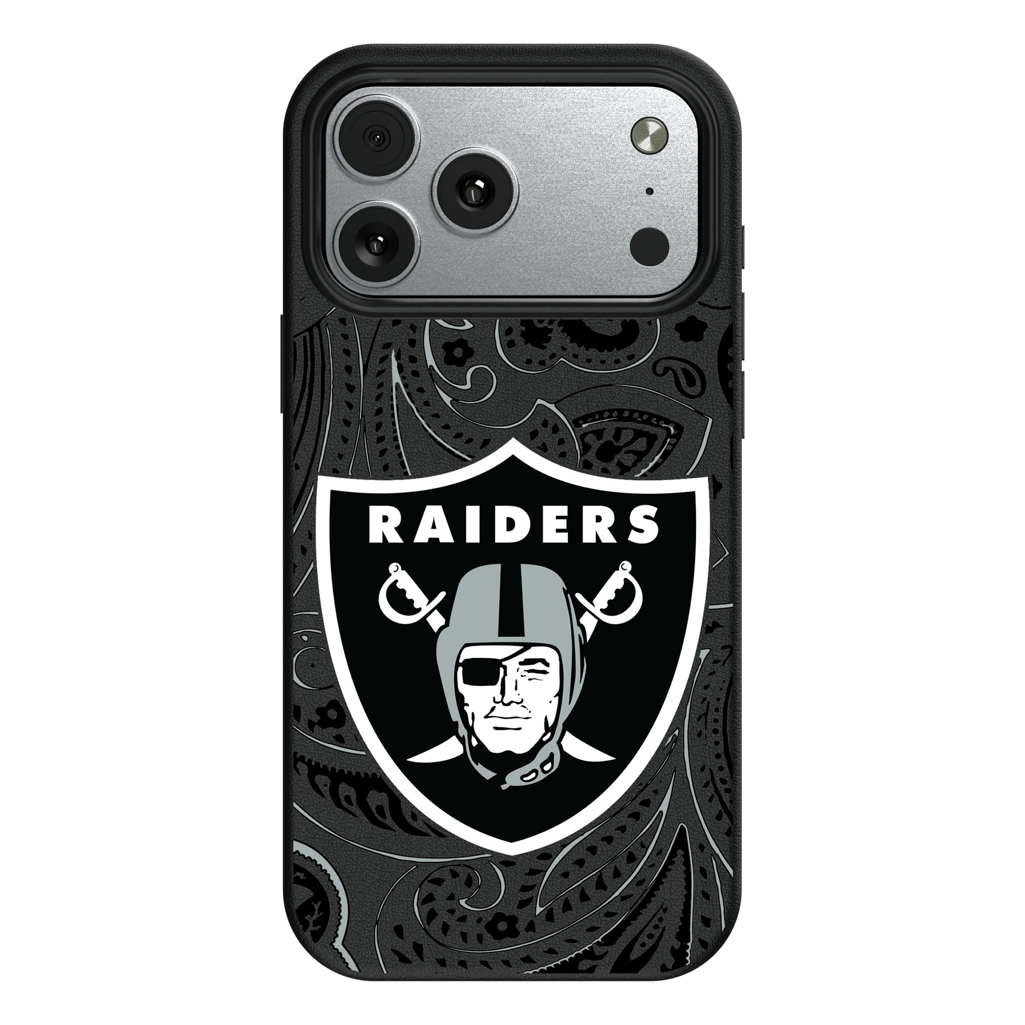 Las Vegas Raiders Paisley iPhone MagSafe Compatible Phone Case for Apple iPhone#Device_iPhone 17 Pro Max