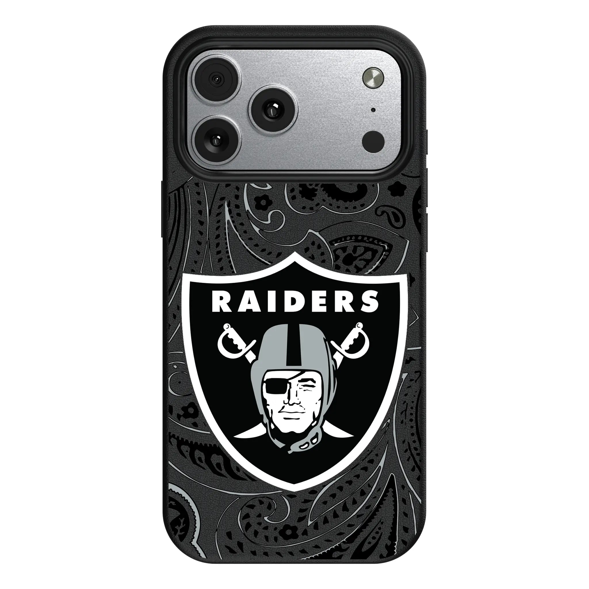 Las Vegas Raiders Paisley iPhone MagSafe Compatible Phone Case for Apple iPhone#Device_iPhone 17 Pro Max