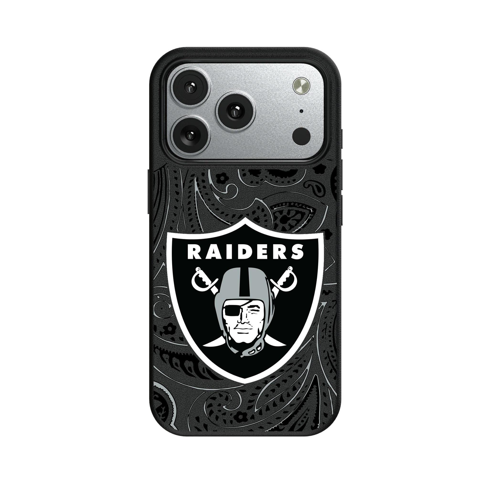Las Vegas Raiders Paisley iPhone MagSafe Compatible Phone Case for Apple iPhone#Device_iPhone 17 Pro