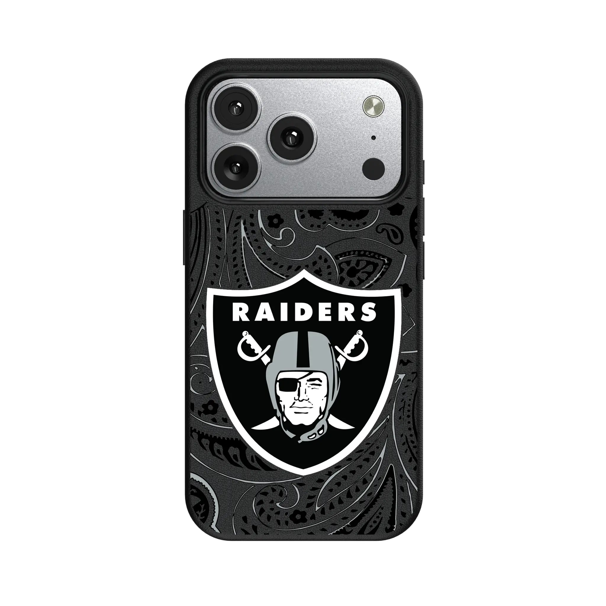 Las Vegas Raiders Paisley iPhone MagSafe Compatible Phone Case for Apple iPhone#Device_iPhone 17 Pro