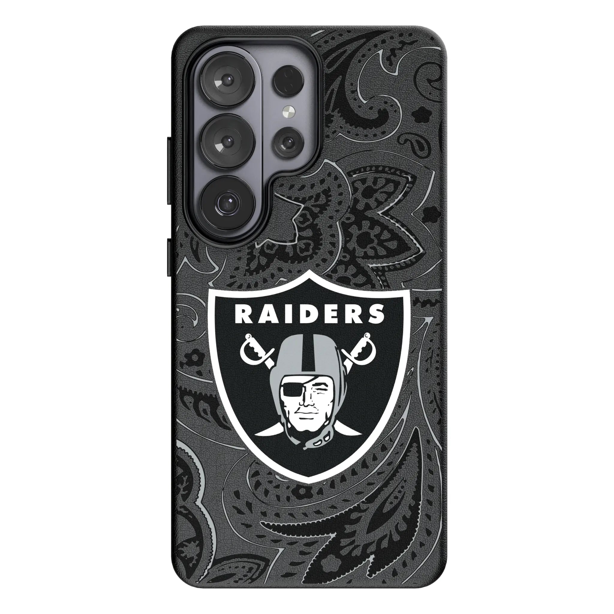 Las Vegas Raiders Paisley Galaxy MagSafe Compatible Phone Case for Samsung Galaxy#Device_Galaxy S26 Ultra