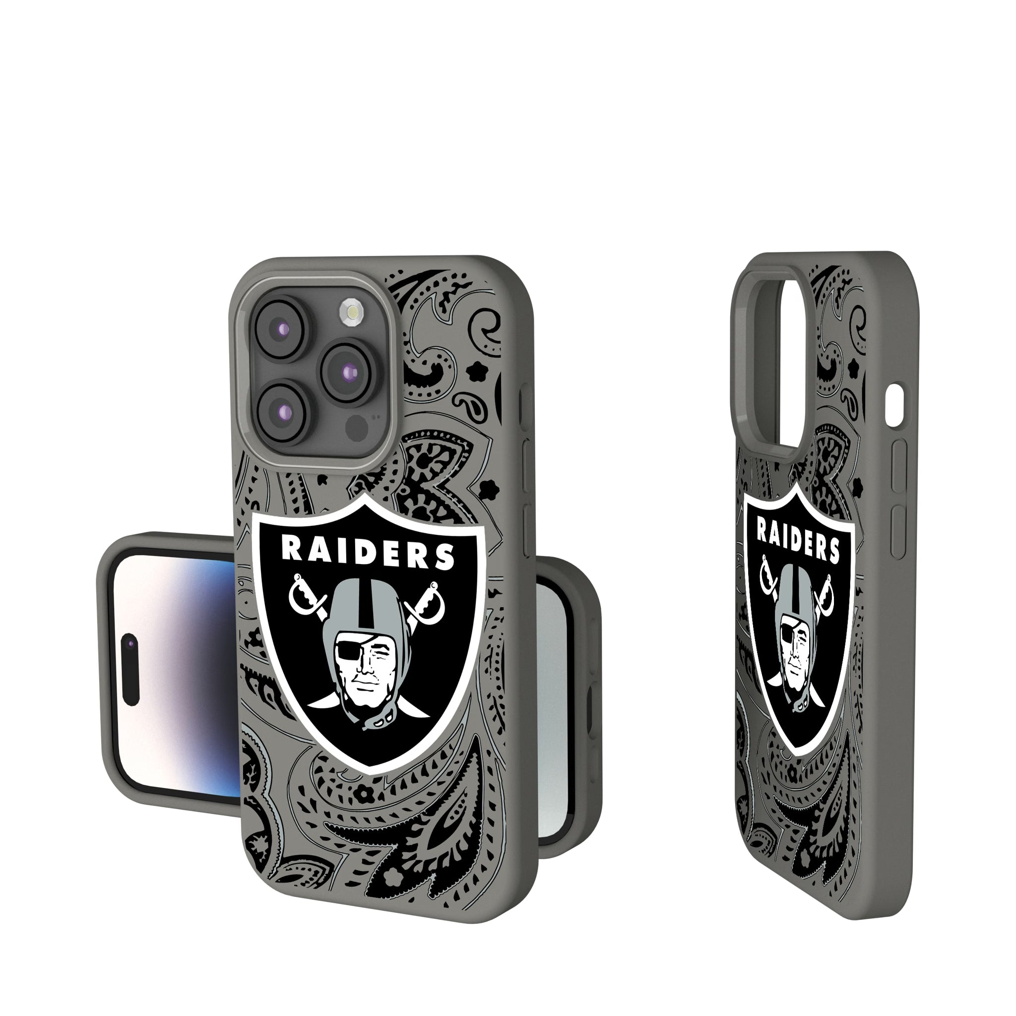 Las Vegas Raiders Paisley iPhone Soft Touch Phone Case for Apple iPhone