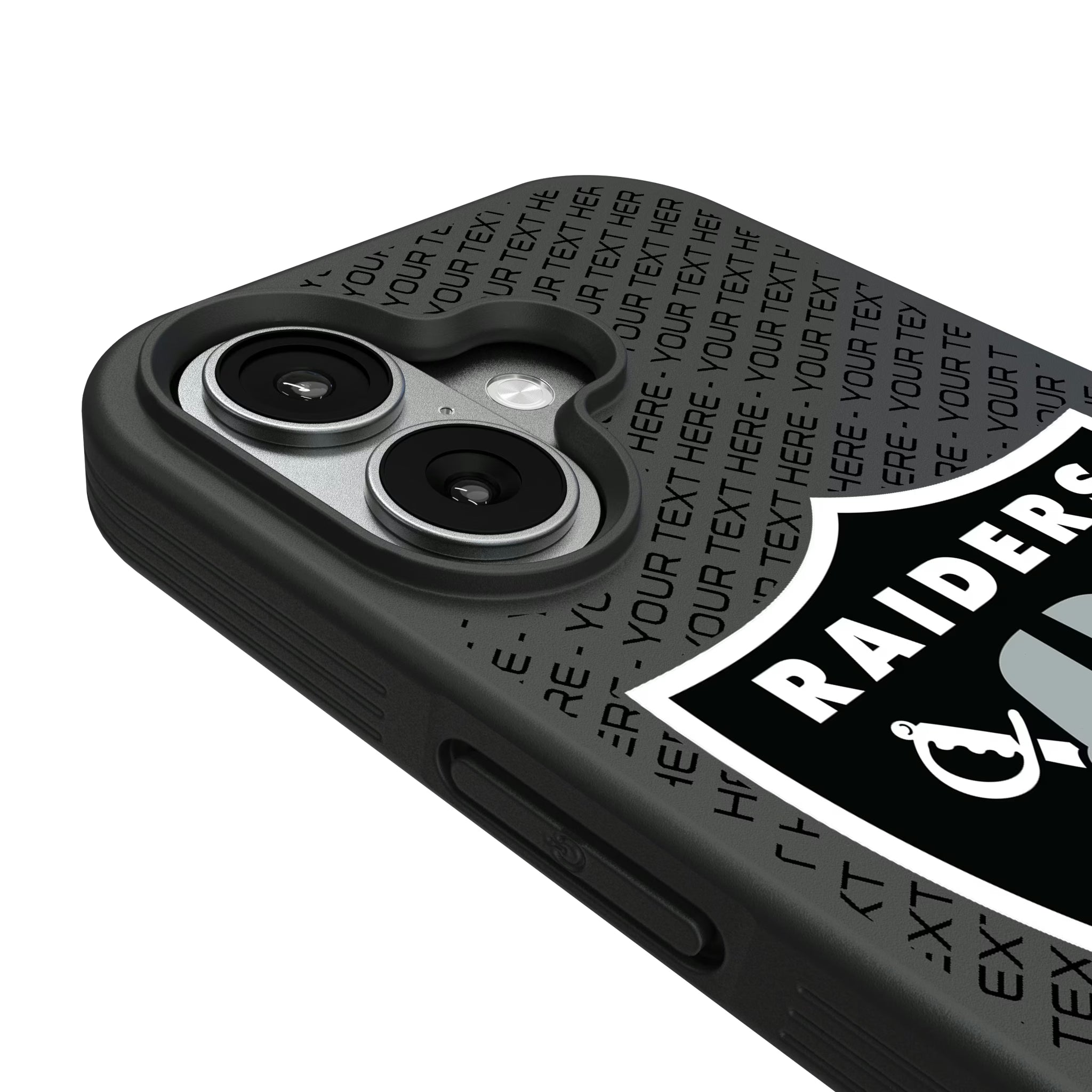 Las Vegas Raiders Personalized EndZone Plus iPhone Bump Phone Case for Apple iPhone - Detail#Device_iPhone 17