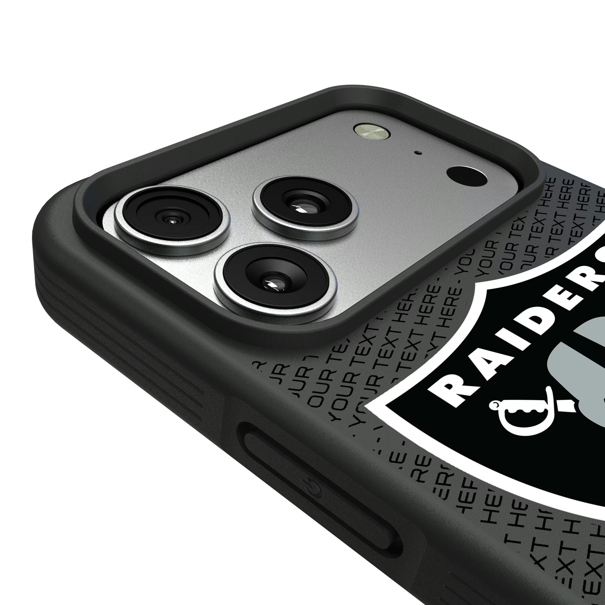 Las Vegas Raiders Personalized EndZone Plus iPhone Bump Phone Case for Apple iPhone - Detail#Device_iPhone 17 Pro Max