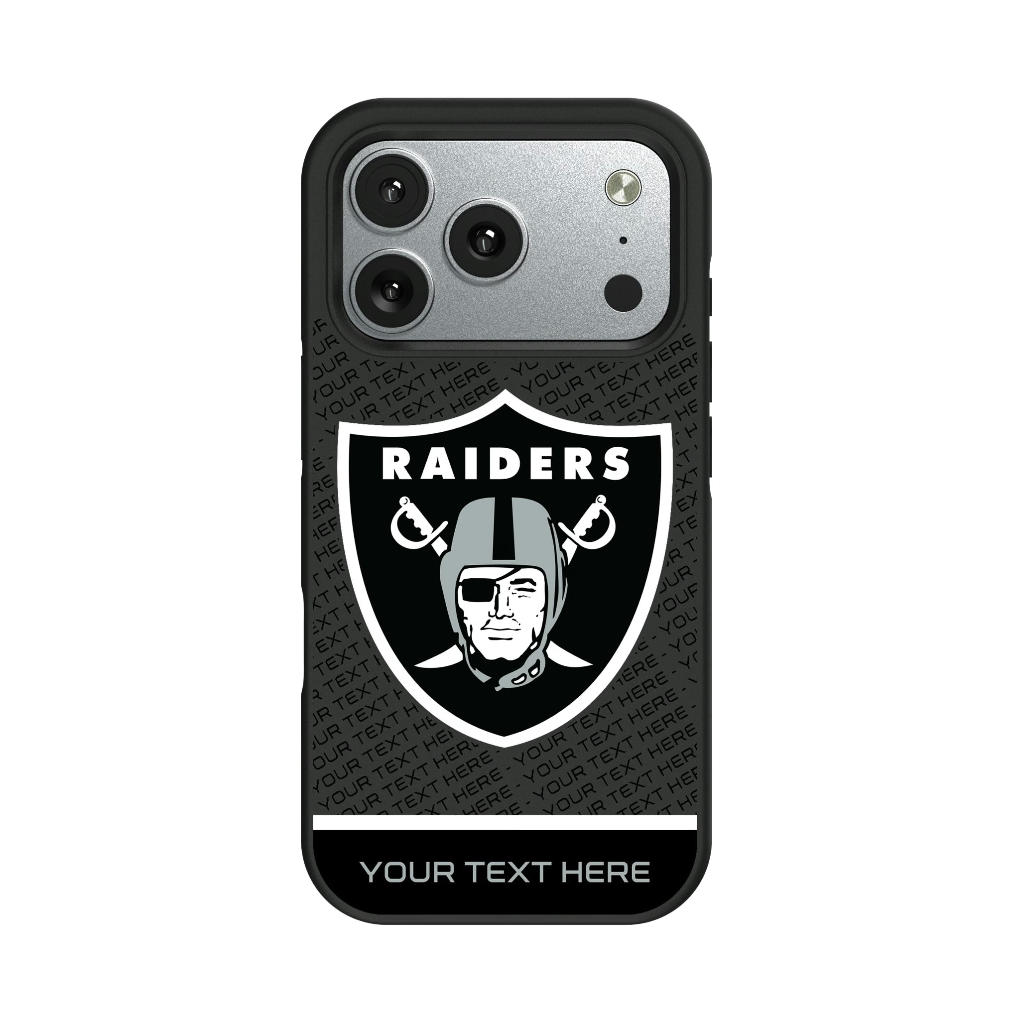 Las Vegas Raiders Personalized EndZone Plus iPhone Bump Phone Case for Apple iPhone#Device_iPhone 17 Pro