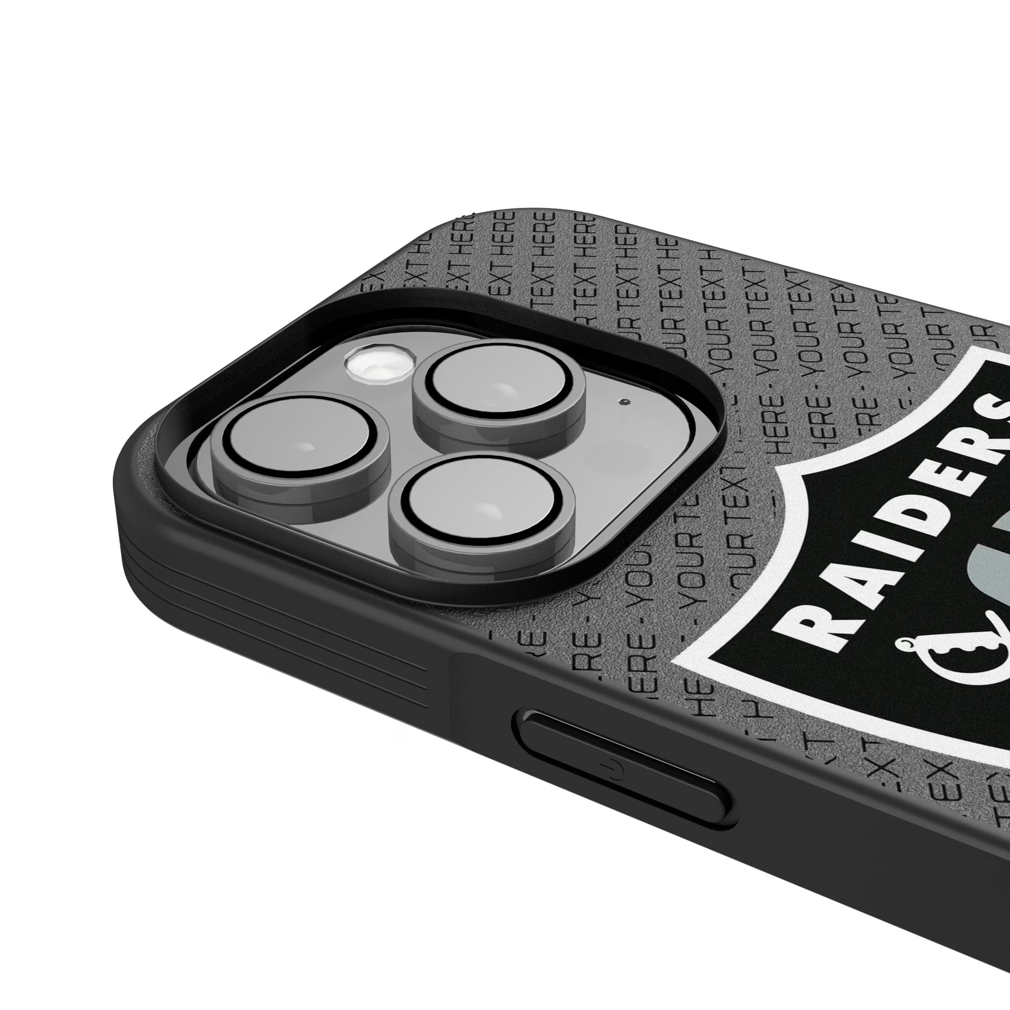 Las Vegas Raiders Personalized EndZone Plus iPhone Bump Phone Case for Apple iPhone - Detail