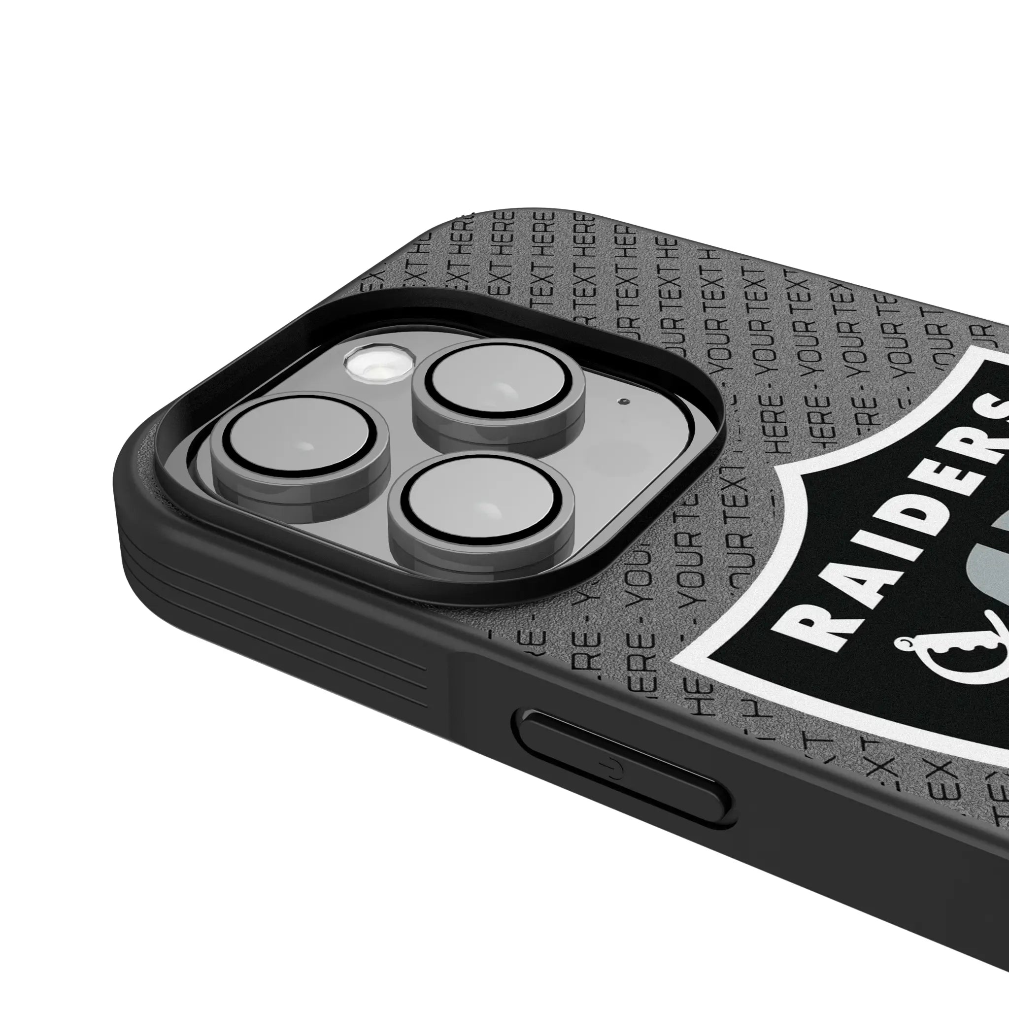 Las Vegas Raiders Personalized EndZone Plus iPhone Bump Phone Case for Apple iPhone - Detail