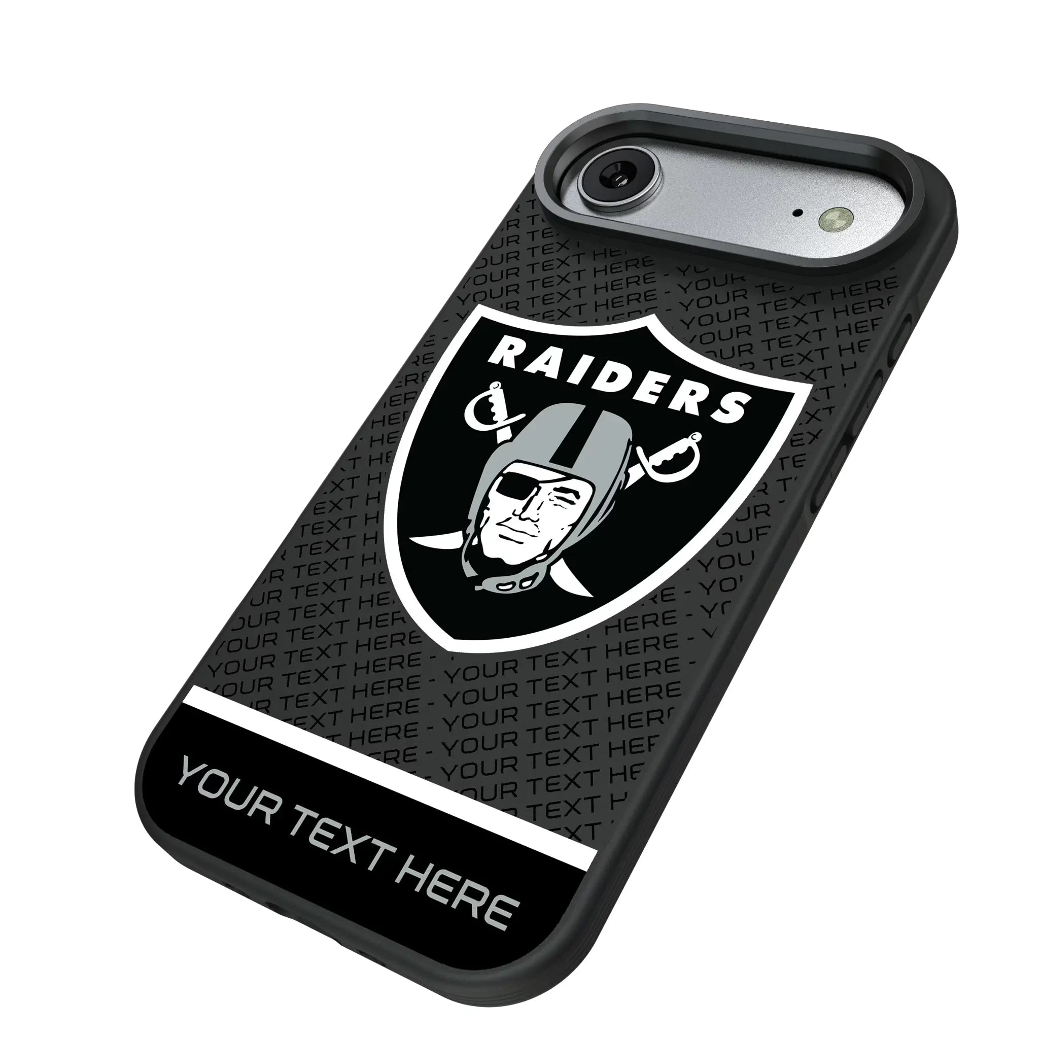 Las Vegas Raiders Personalized EndZone Plus iPhone Bump Phone Case for Apple iPhone - Isometric View#Device_iPhone Air