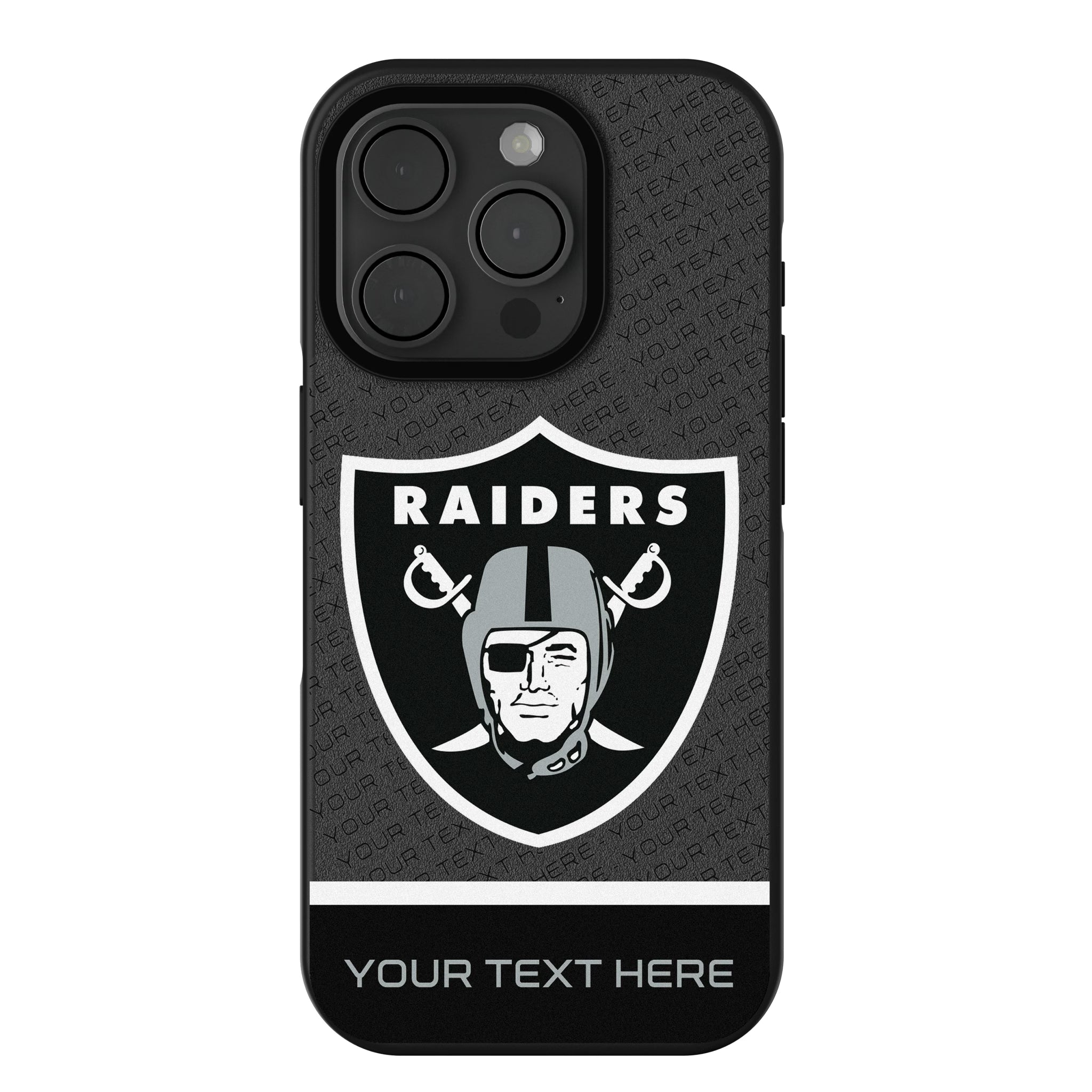 Las Vegas Raiders Personalized EndZone Plus iPhone Bump Phone Case for Apple iPhone